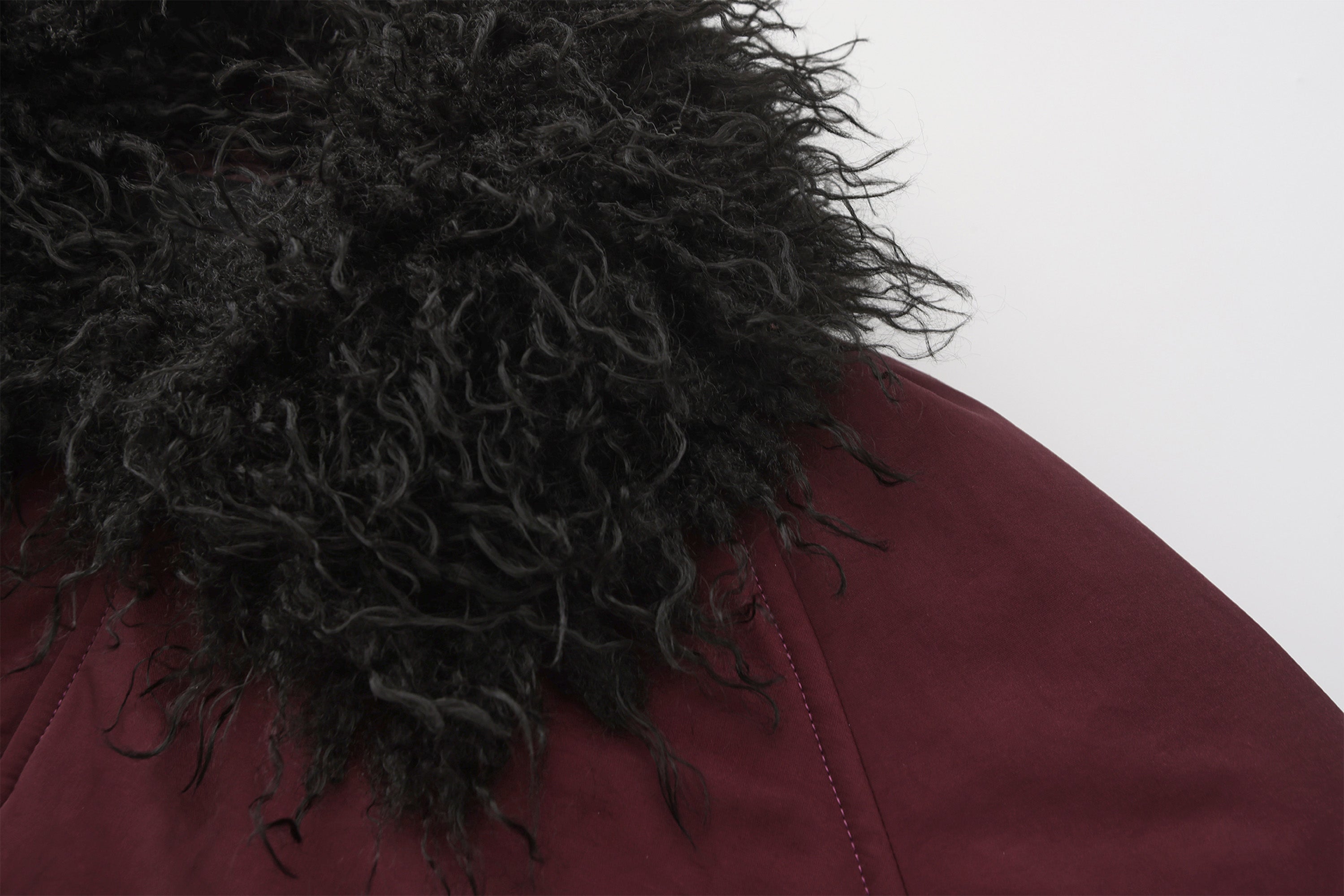 VANN VALRENCE Faux-Fur Collar Puffer Bomber Jacket