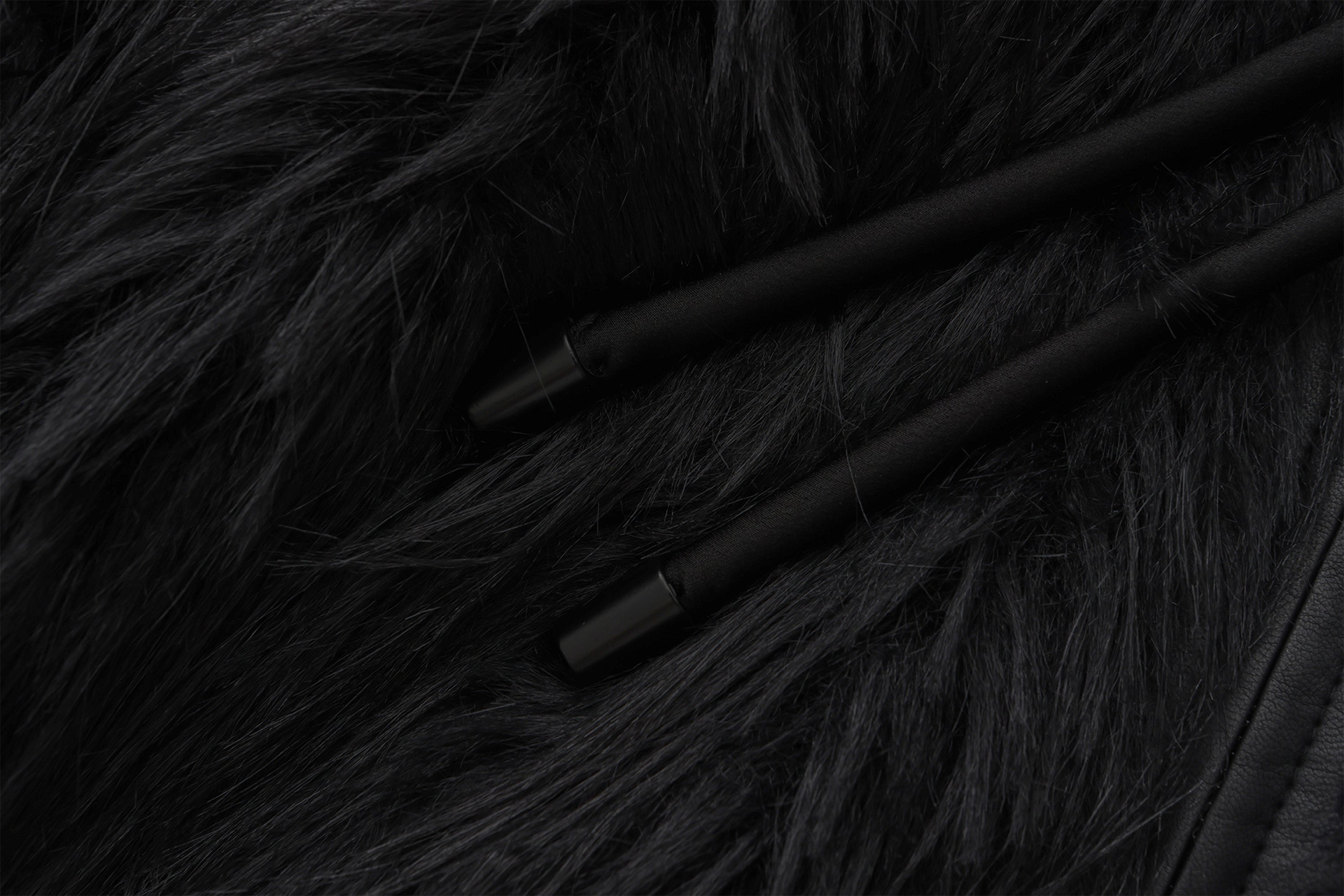 VANN VALRENCE Shaggy Layer Faux Fur Jacket