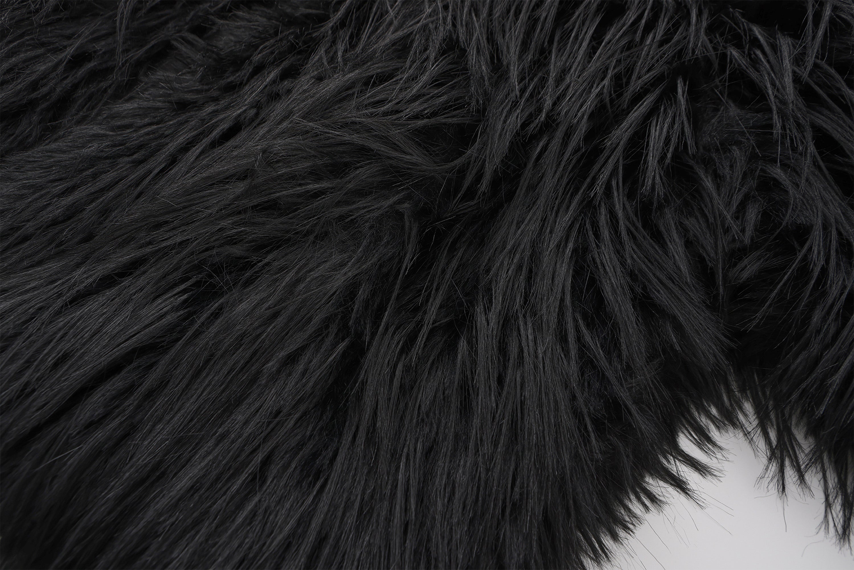 VANN VALRENCE Shaggy Layer Faux Fur Jacket