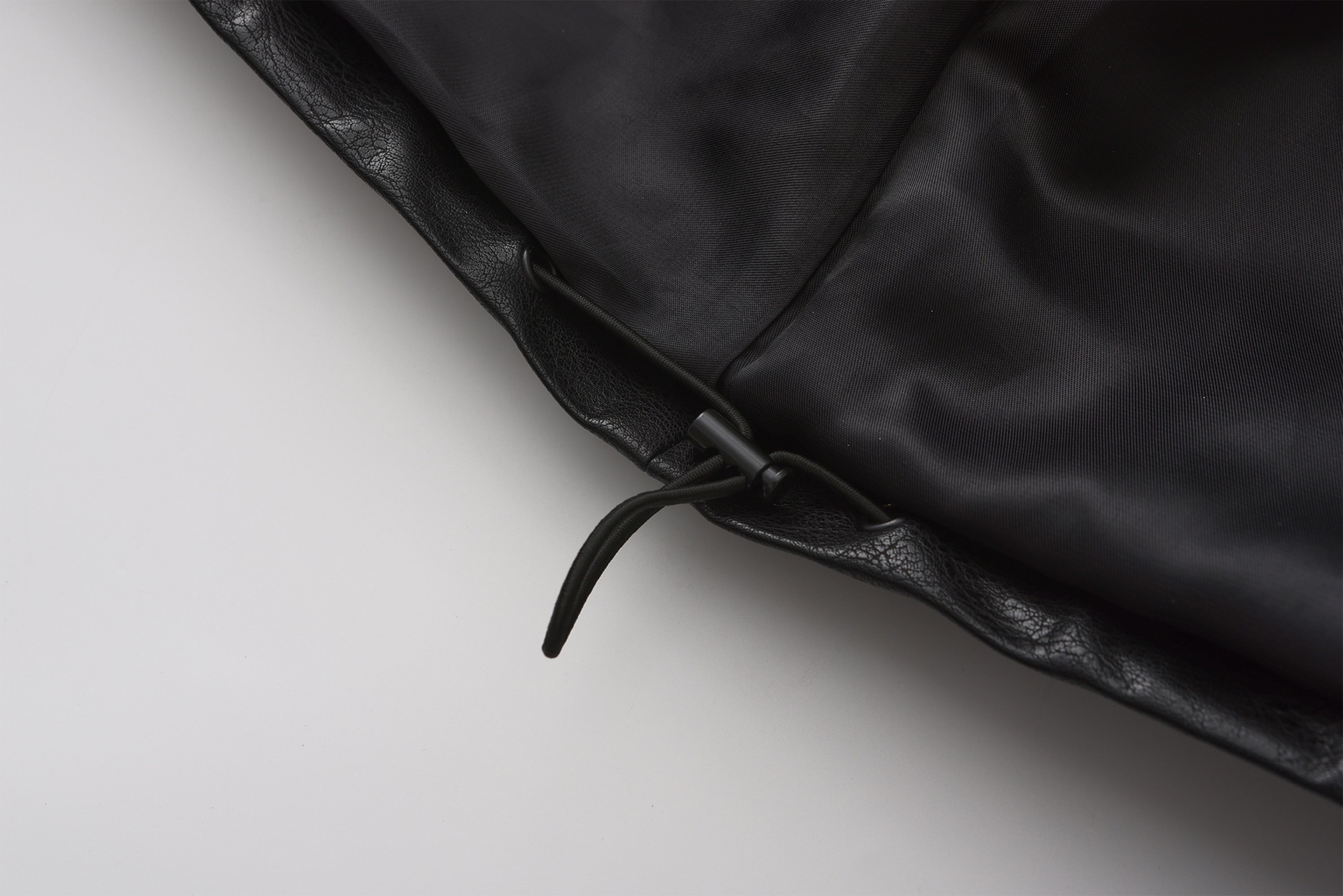 VANN VALRENCE Retro Glossy Faux Leather Jacket