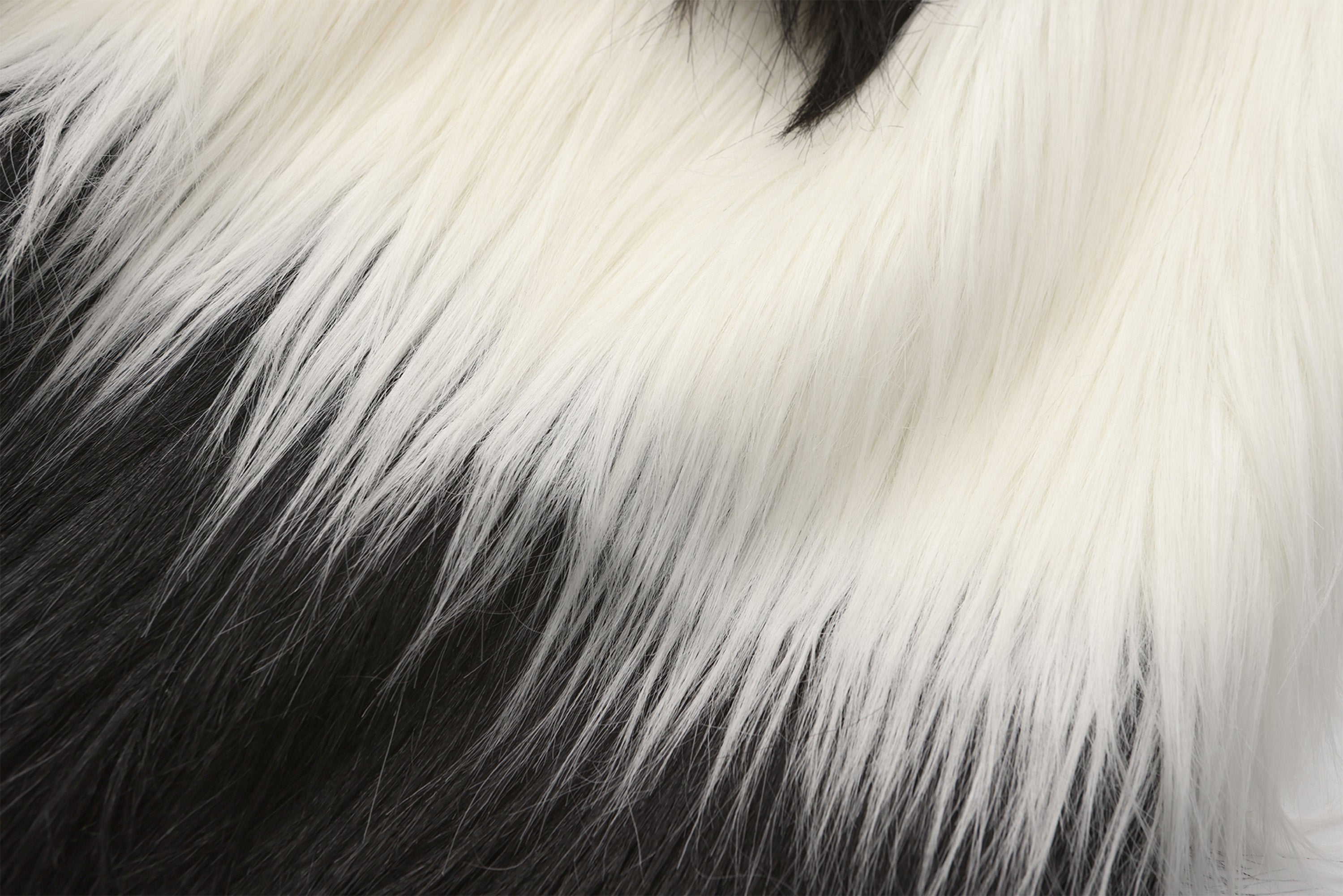 VANN VALRENCE Gradient Mane Faux Fur Maxi Coat