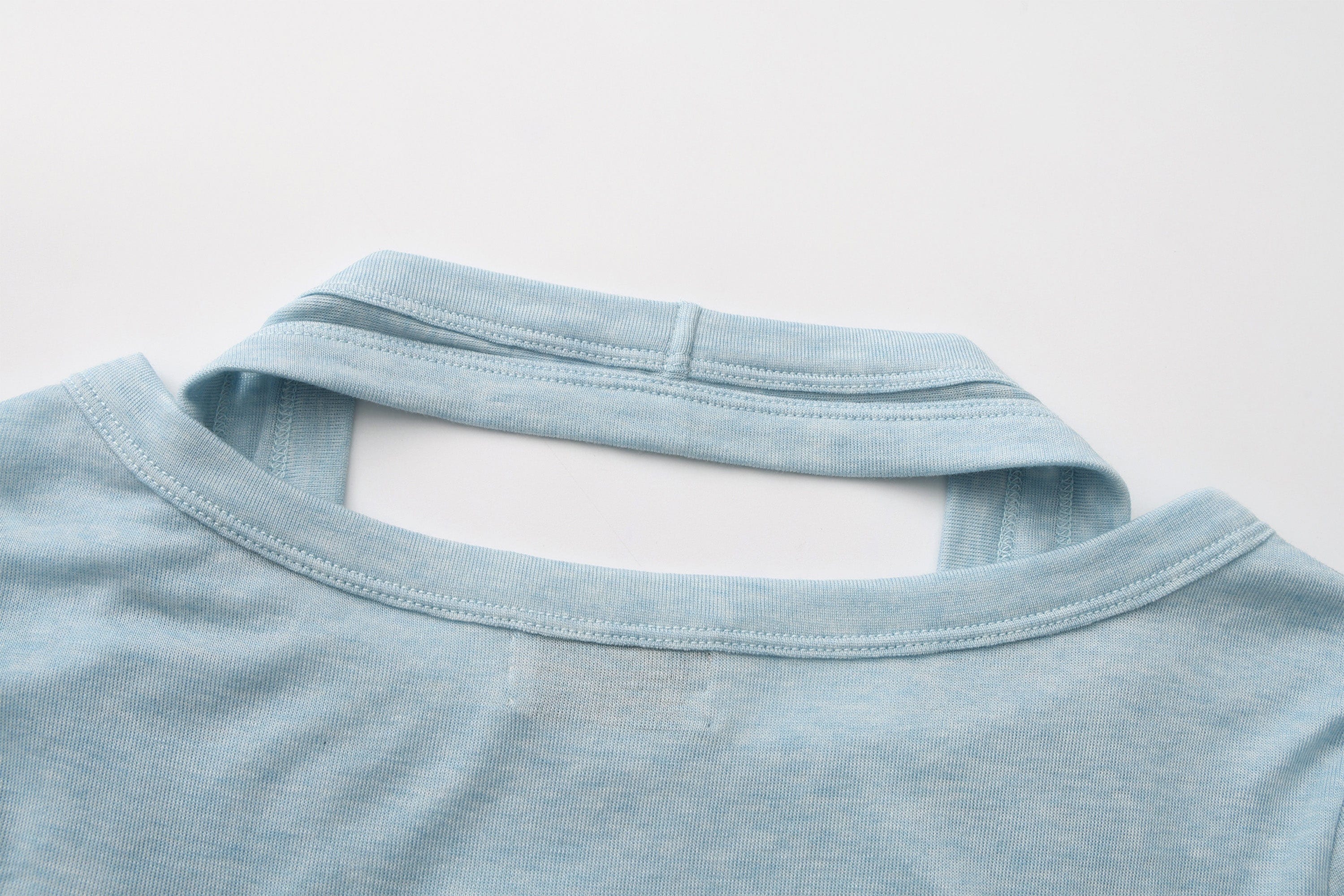 VANN VALRENCE Essential Layered Halter-Neck Long-Sleeve Tee, premium urban and streetwear designers apparel on PROJECTISR.com, VANN VALRENCE