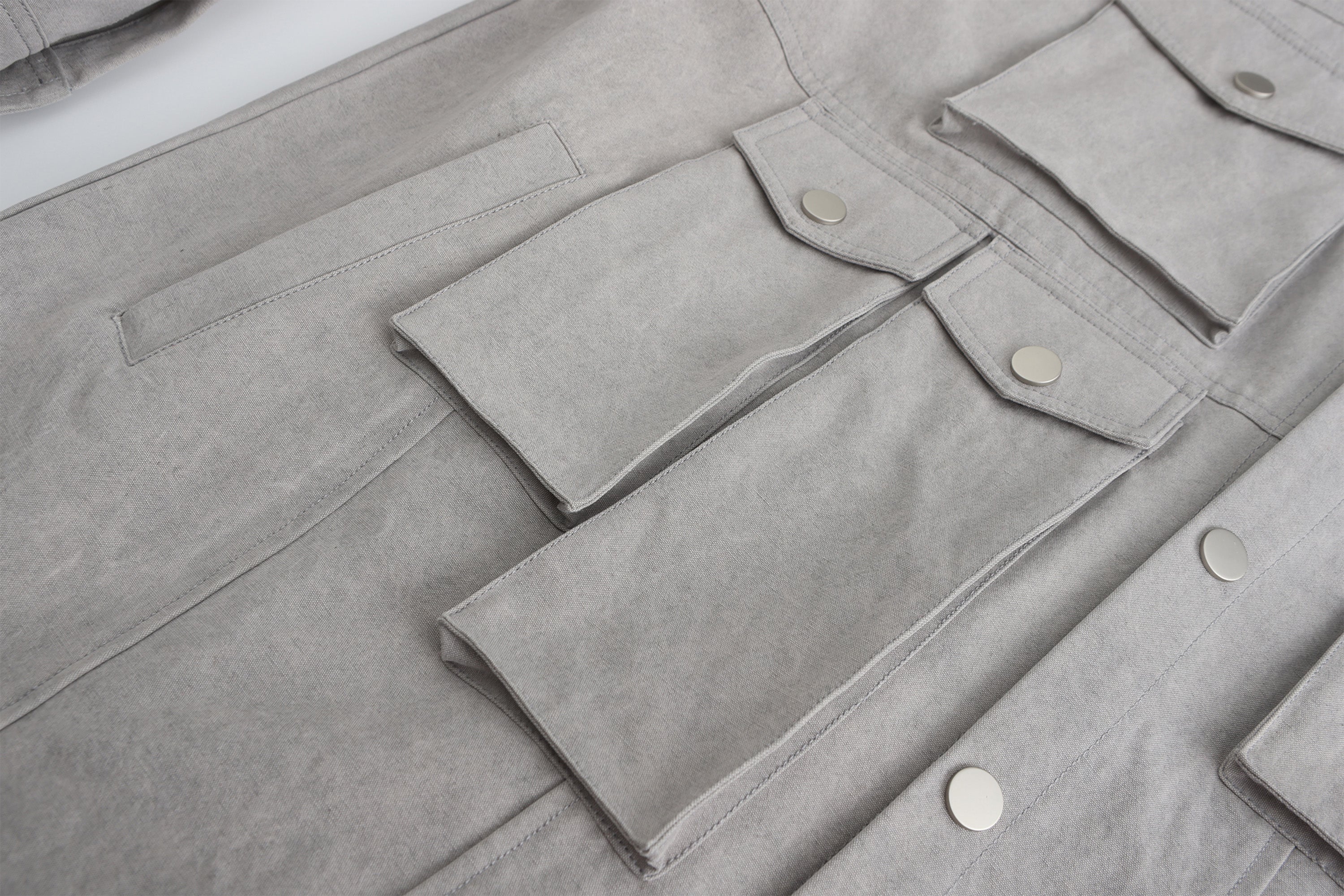 VANN VALRENCE Utility Washed Multi-Pocket Shirt Jacket, premium urban and streetwear designers apparel on PROJECTISR.com, VANN VALRENCE