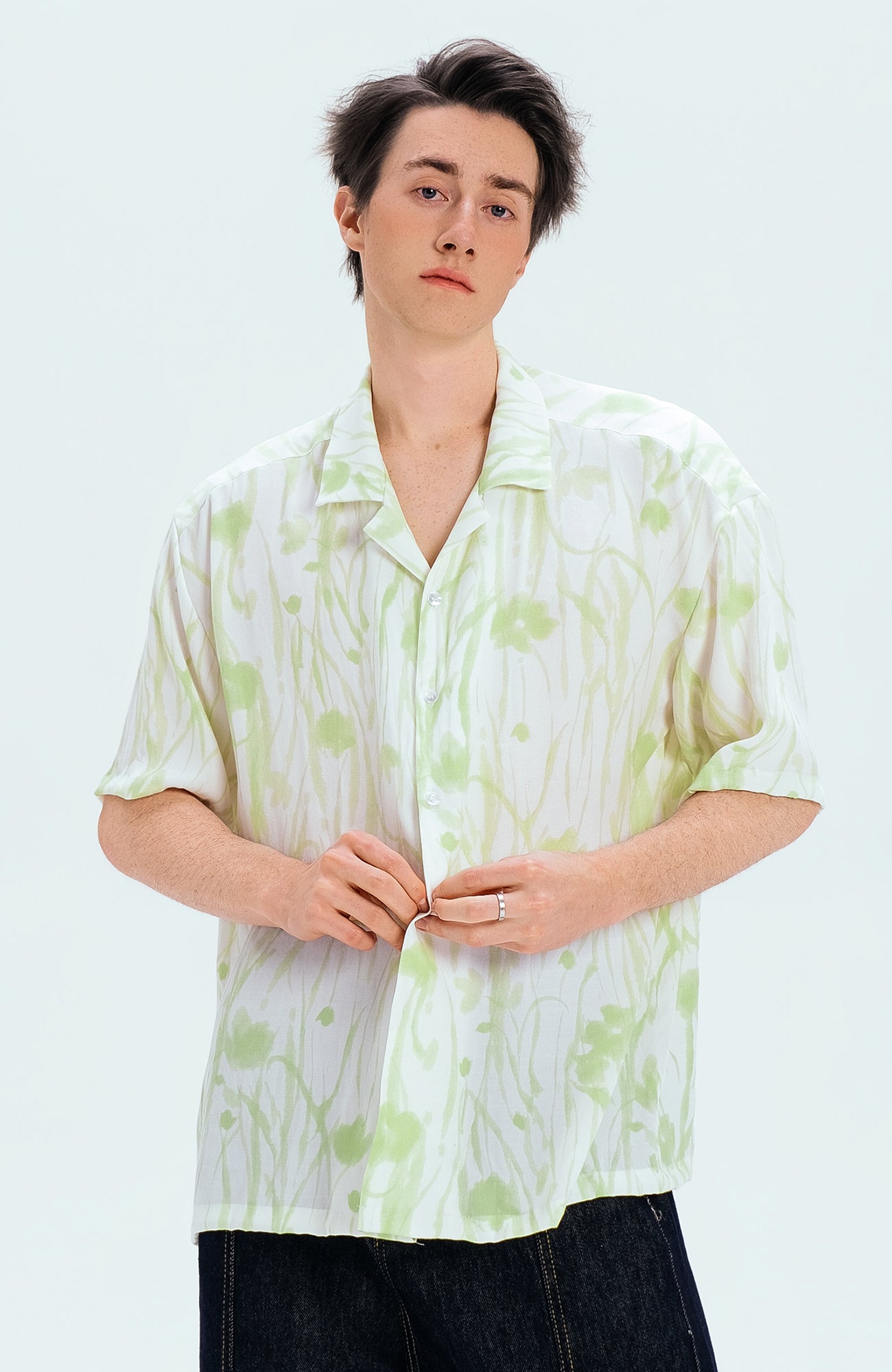 WIID Floral Cuban Half Shirt, premium urban and streetwear designers apparel on PROJECTISR.com, WIID