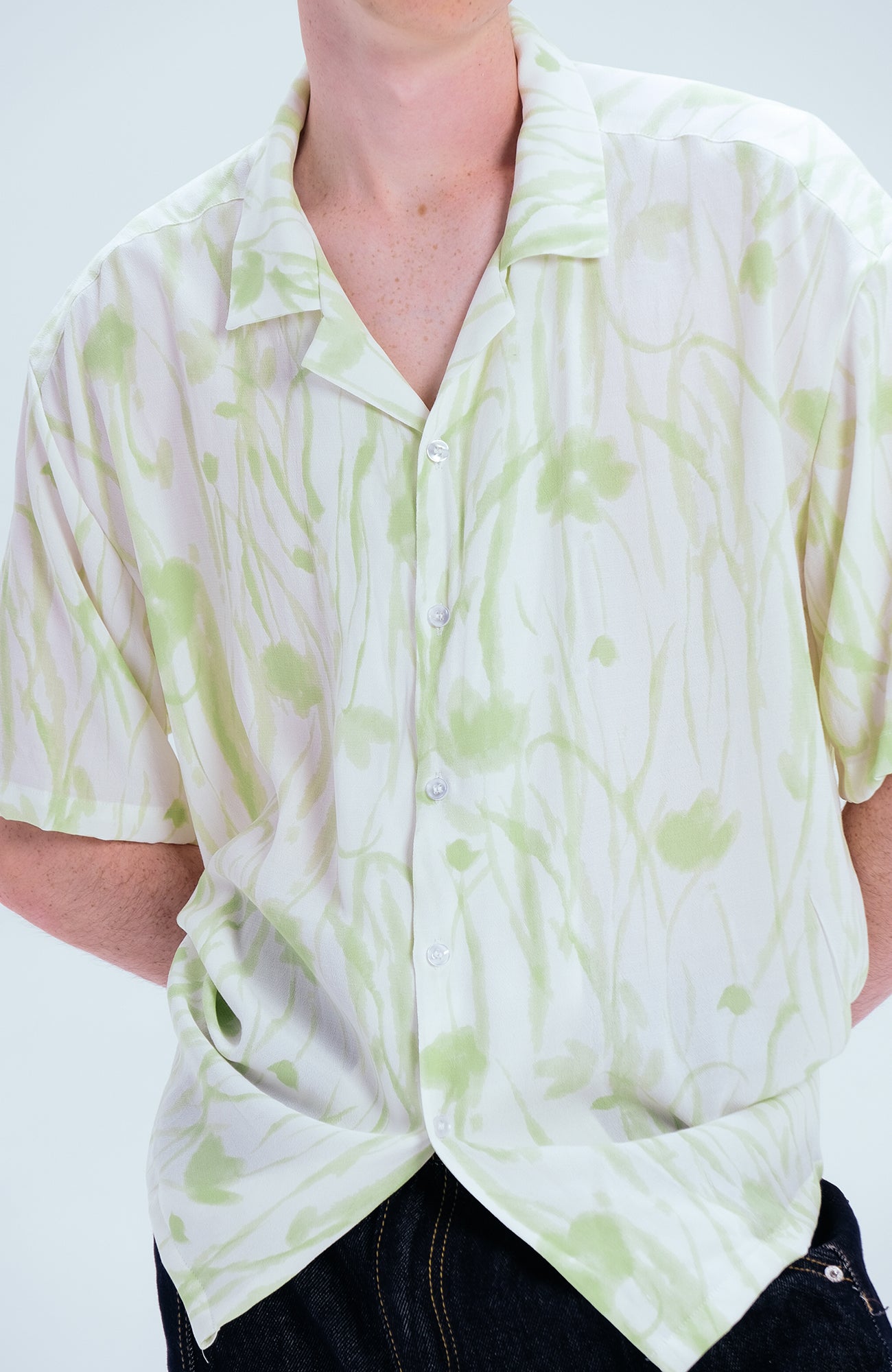 WIID Floral Cuban Half Shirt, premium urban and streetwear designers apparel on PROJECTISR.com, WIID