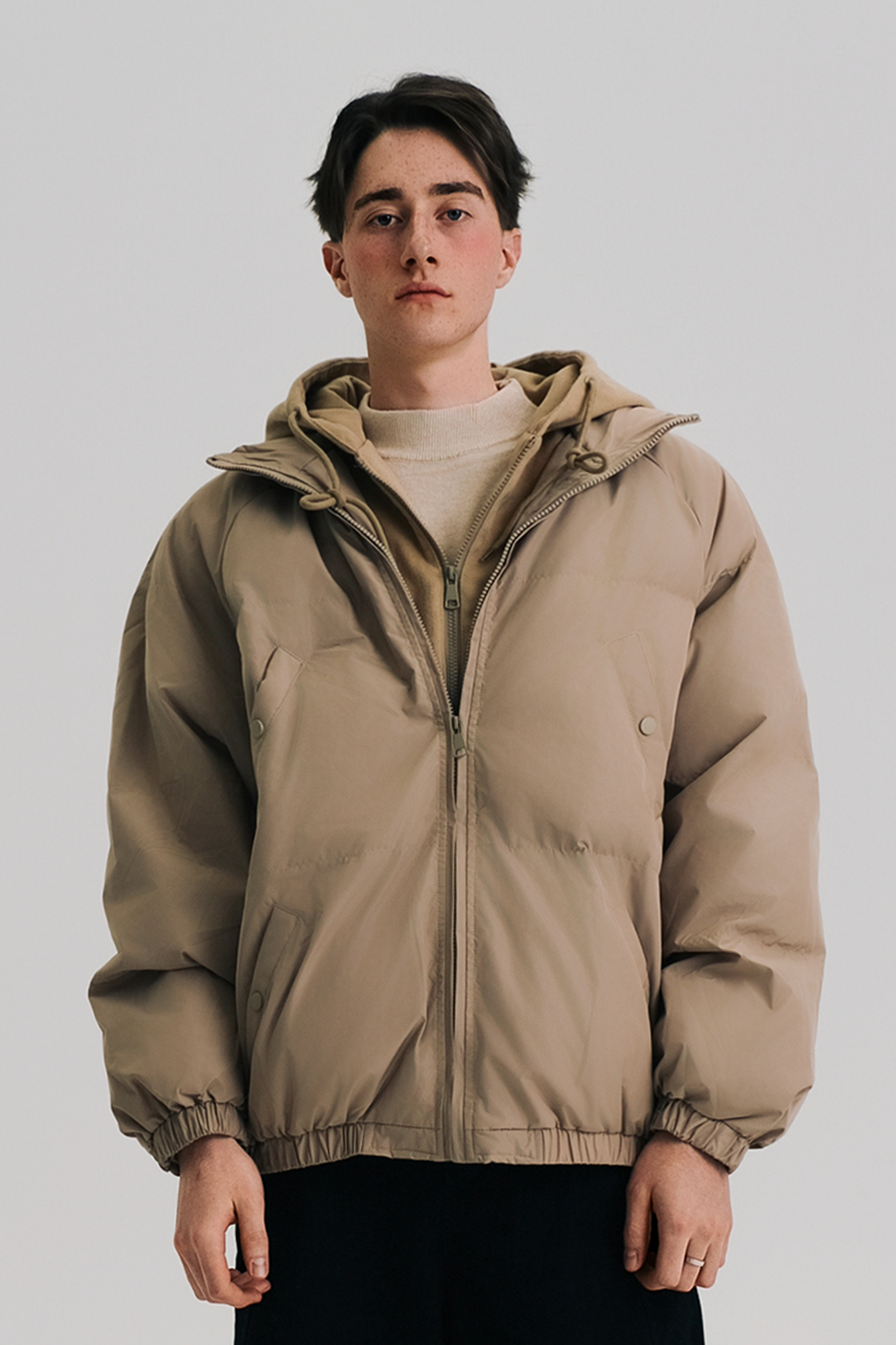 WIID Essential faux layered Hooded Puffer Jacket