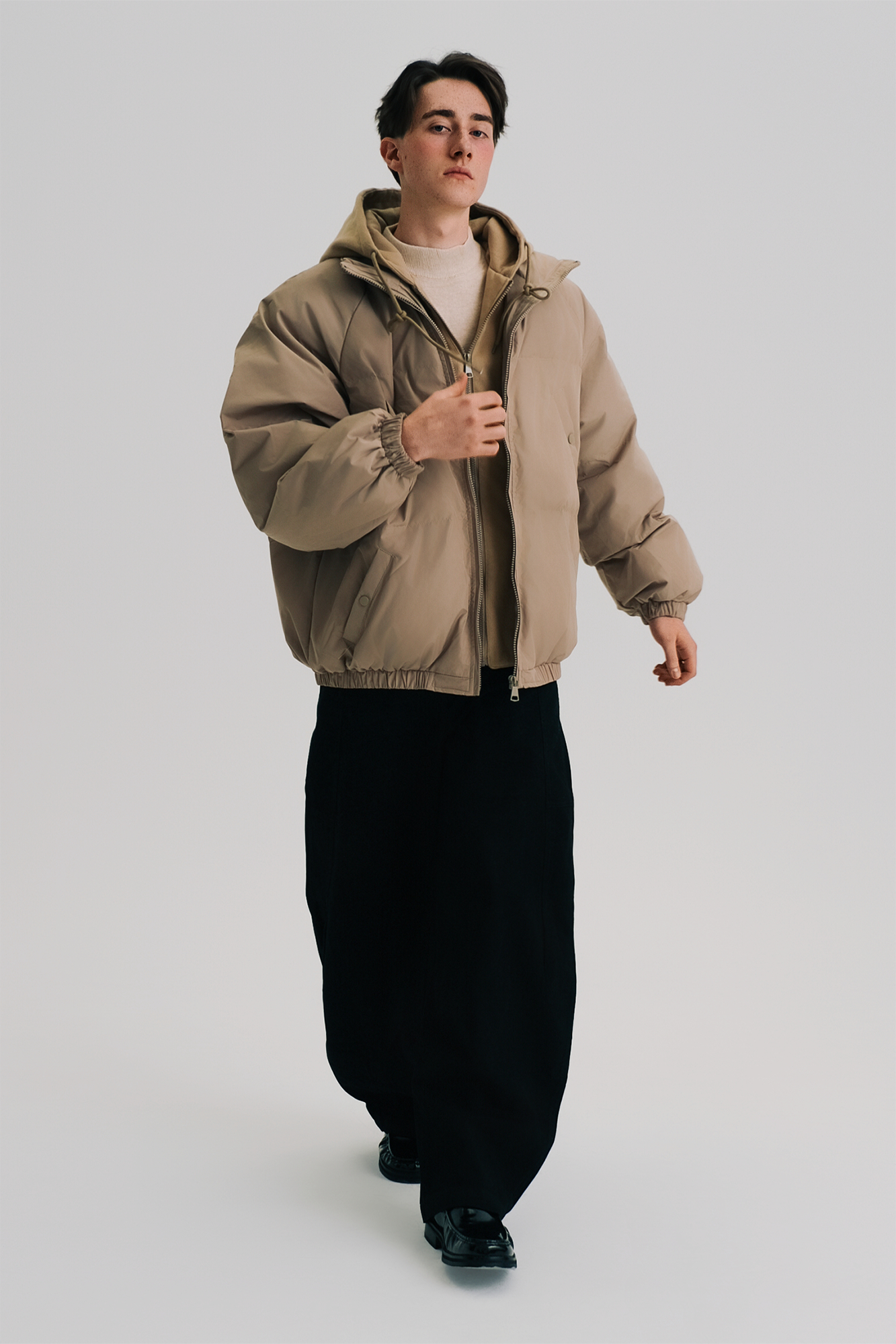 WIID Essential faux layered Hooded Puffer Jacket