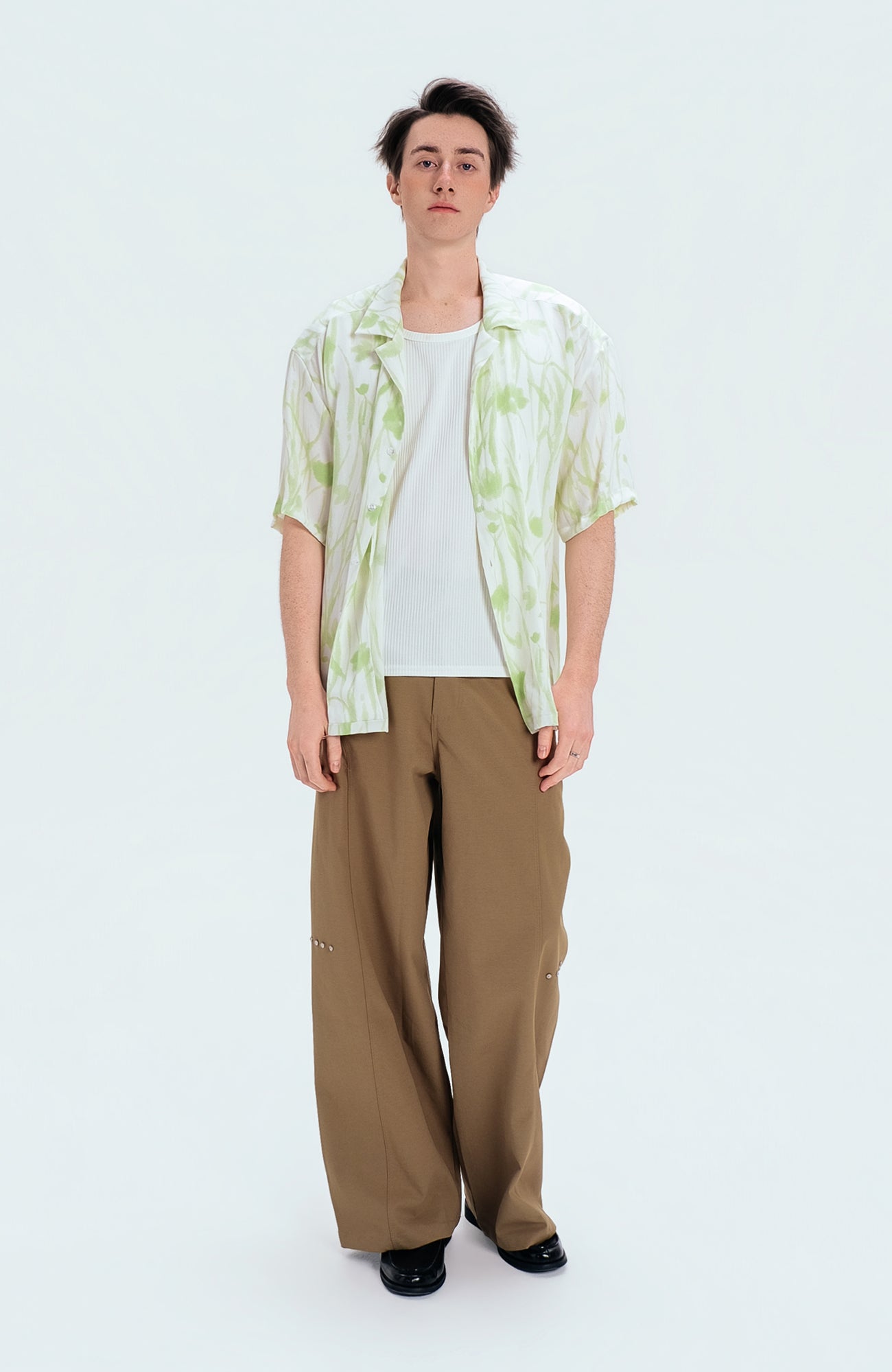 WIID Floral Cuban Half Shirt, premium urban and streetwear designers apparel on PROJECTISR.com, WIID