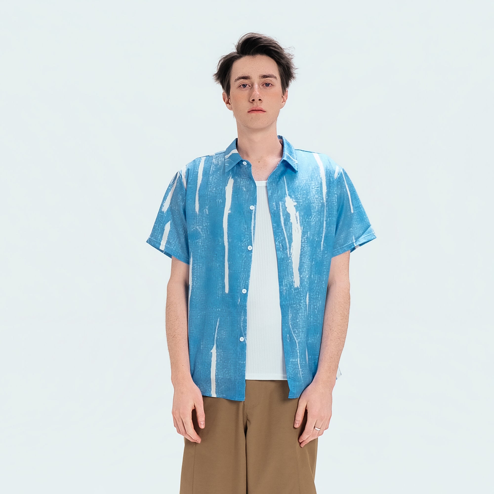WIID Brush-Paint Full-Print Half Shirt, premium urban and streetwear designers apparel on PROJECTISR.com, WIID