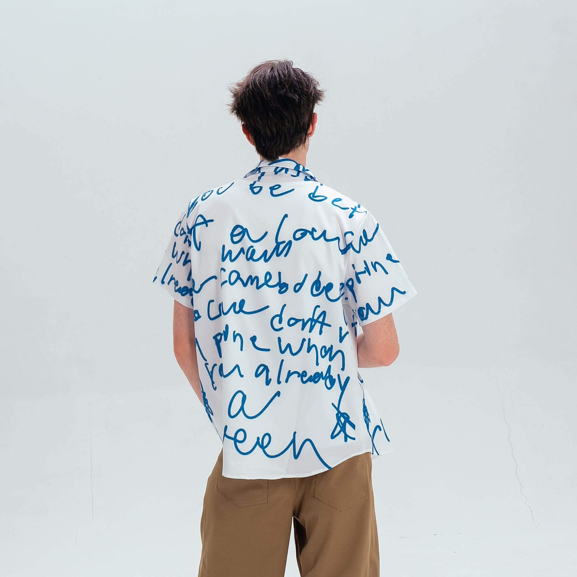 WIID All-Over Letter Cuban Half Shirt, premium urban and streetwear designers apparel on PROJECTISR.com, WIID