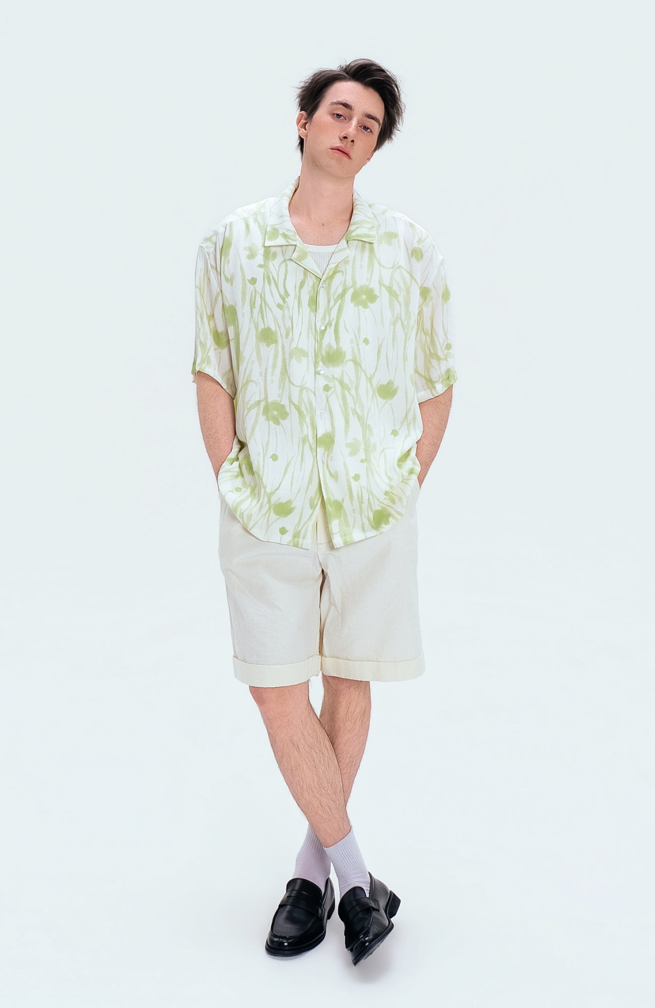 WIID Floral Cuban Half Shirt, premium urban and streetwear designers apparel on PROJECTISR.com, WIID