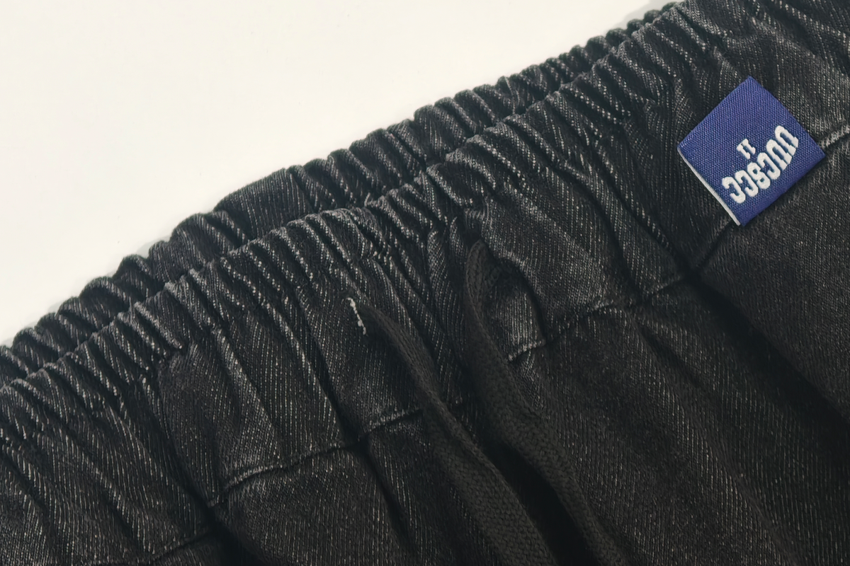 UUCSCC Multi-Pocket Curved Wide-Leg Denim Cargo Pants