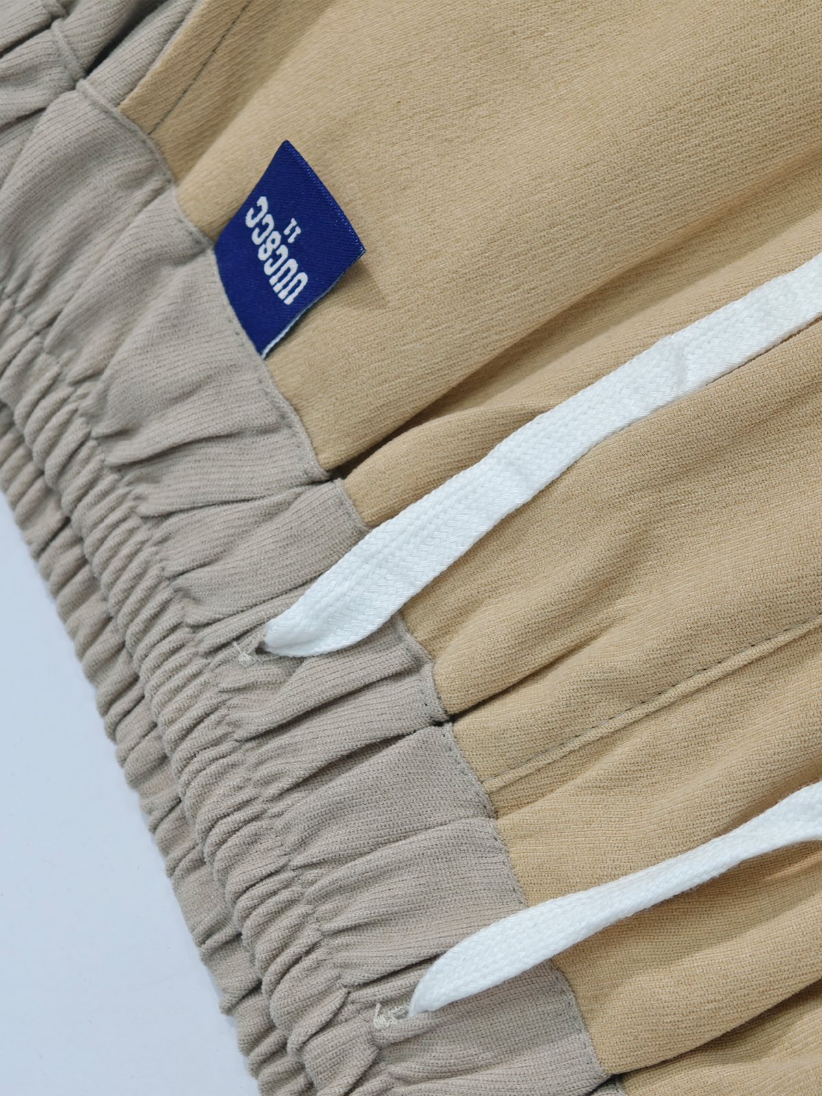 UUCSCC Spliced Large-Pocket Wide-Leg Curved Pants