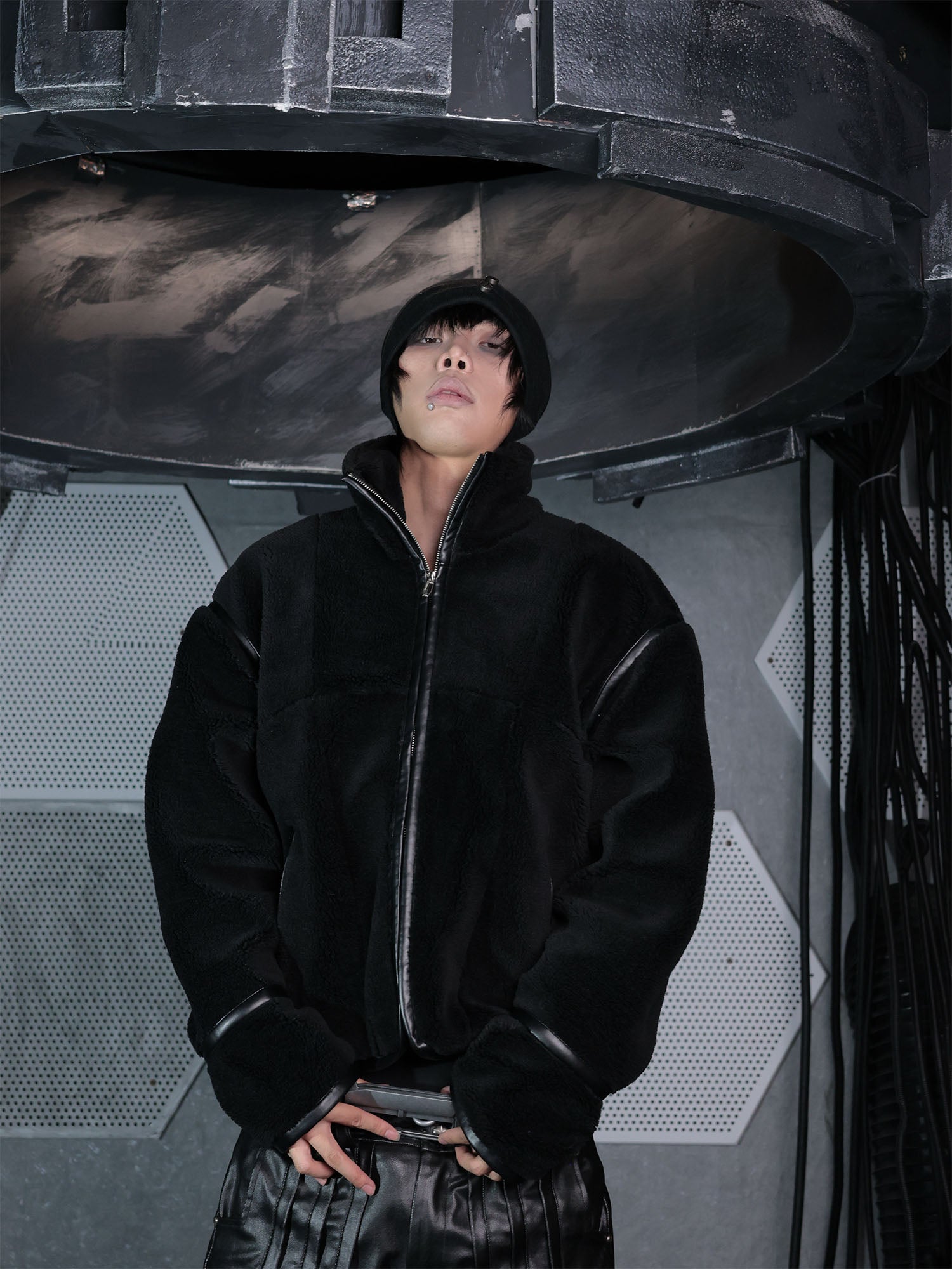 SSIN7 Panel High-Neck Fleece Jacket