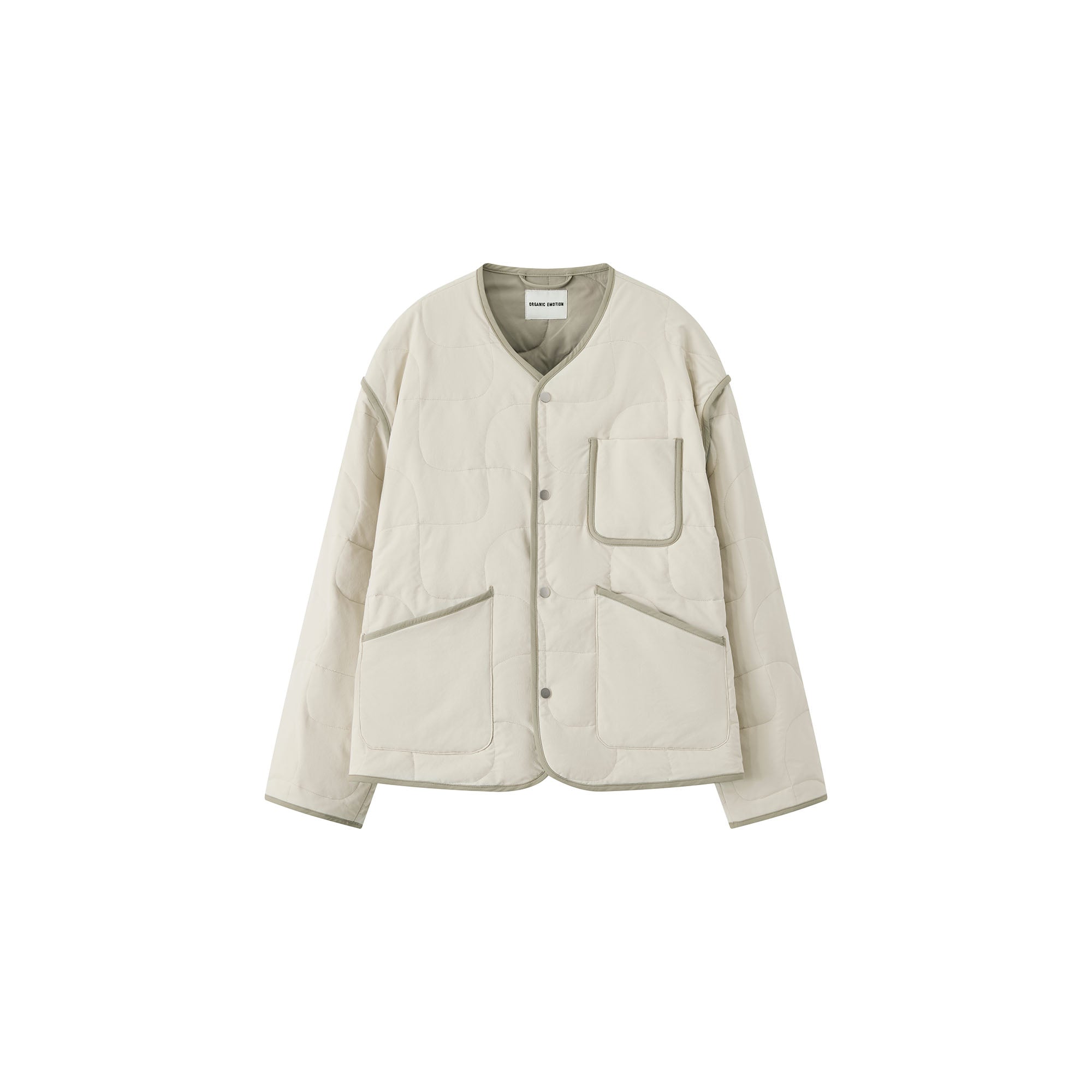 ORGANIC EMOTION Quilted Snap-Front Down Jacket