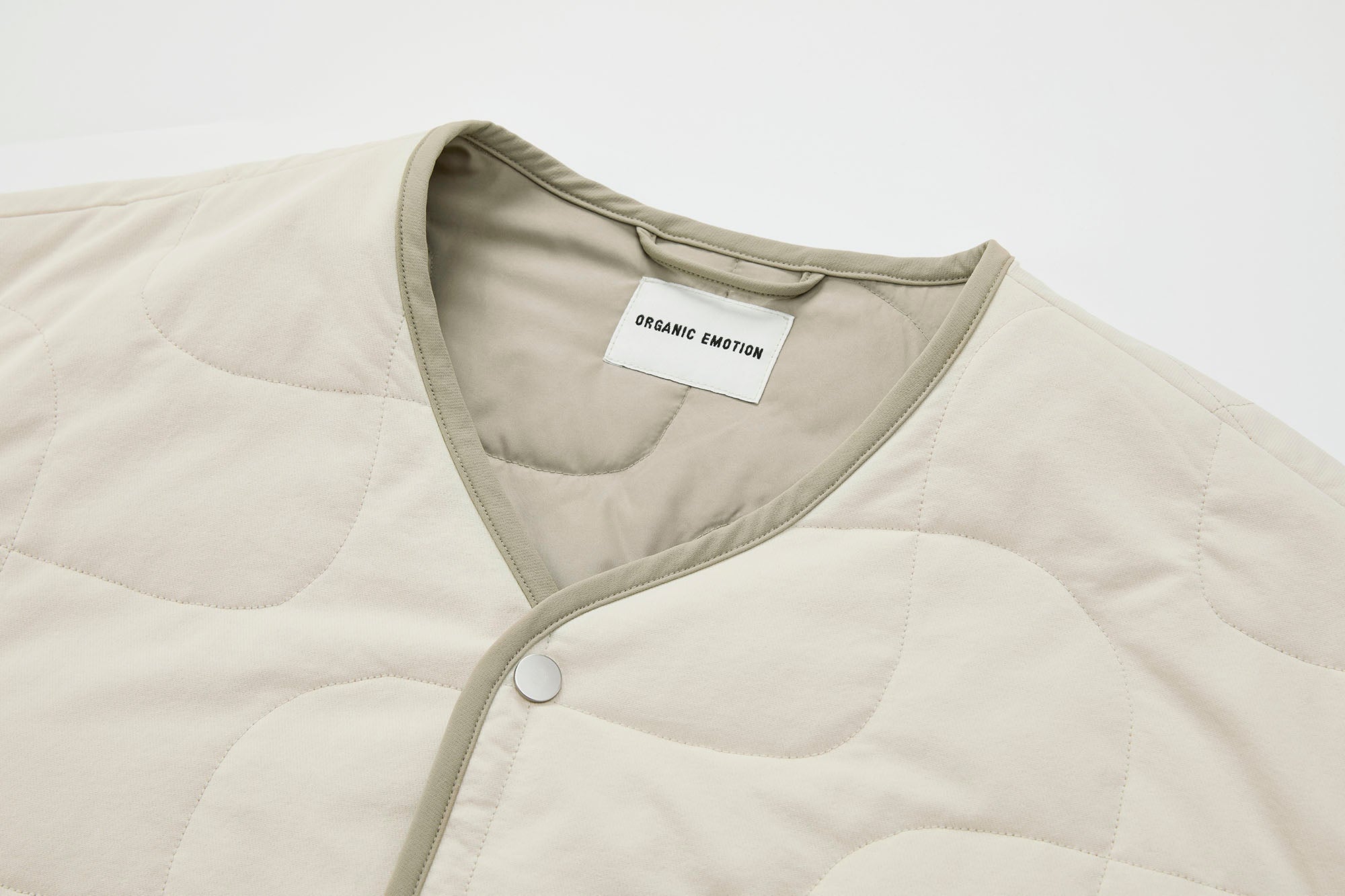 ORGANIC EMOTION Quilted Snap-Front Down Jacket