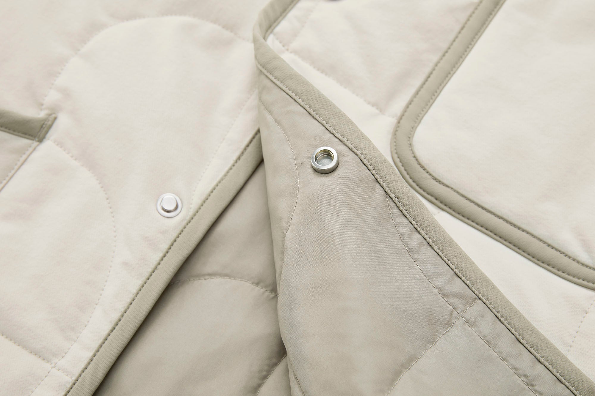 ORGANIC EMOTION Quilted Snap-Front Down Jacket