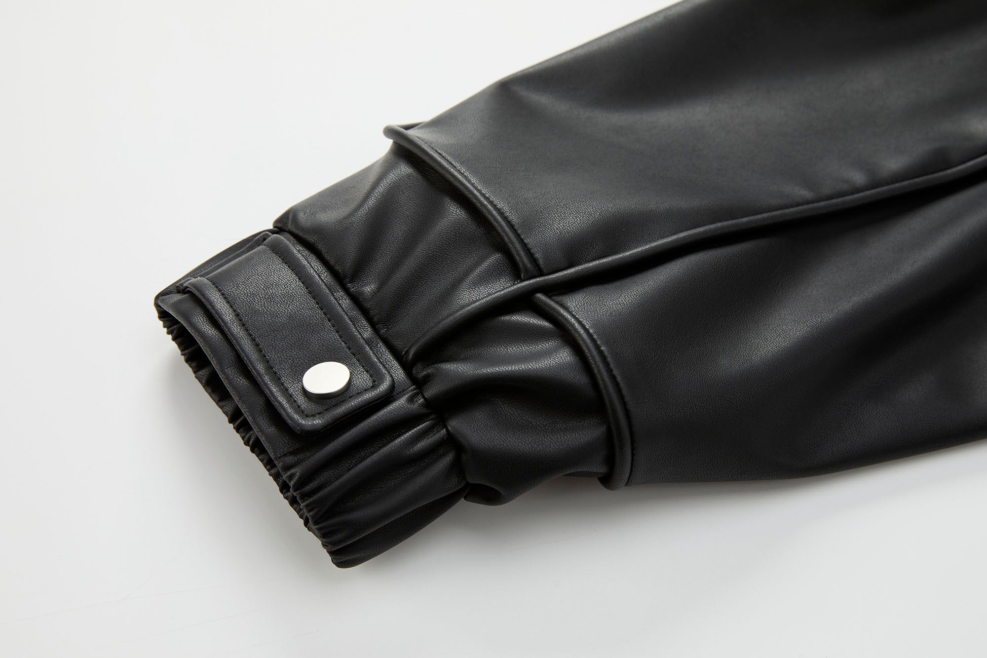 ORGANIC EMOTION Faux Leather Piped Seam Jacket
