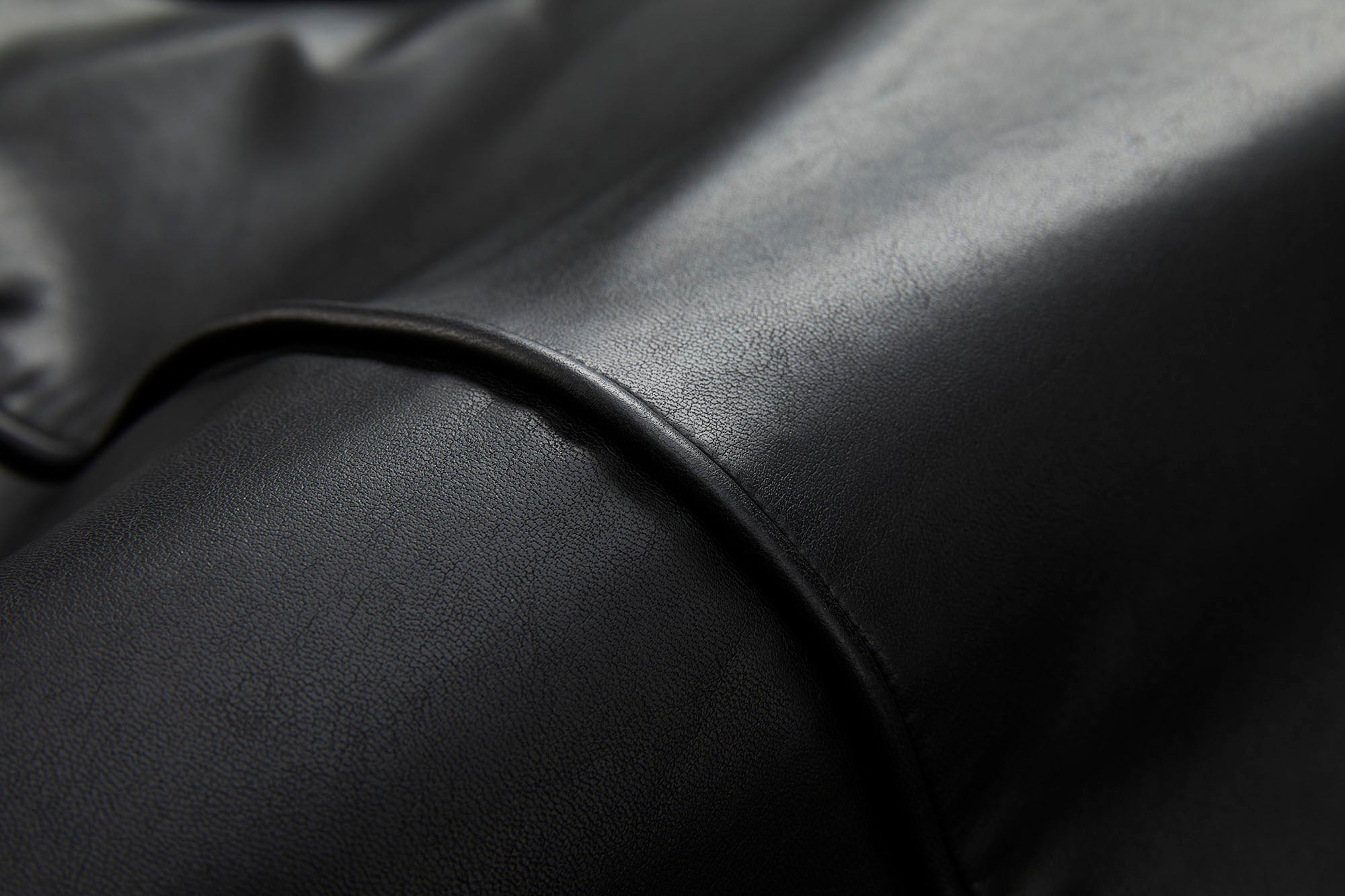 ORGANIC EMOTION Faux Leather Piped Seam Jacket