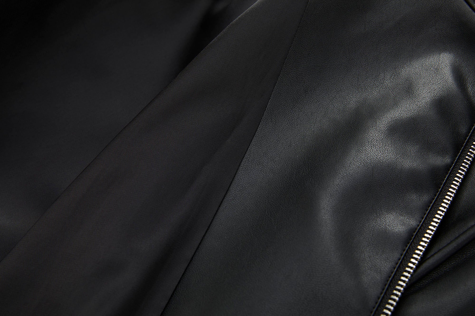 ORGANIC EMOTION Faux Leather Piped Seam Jacket