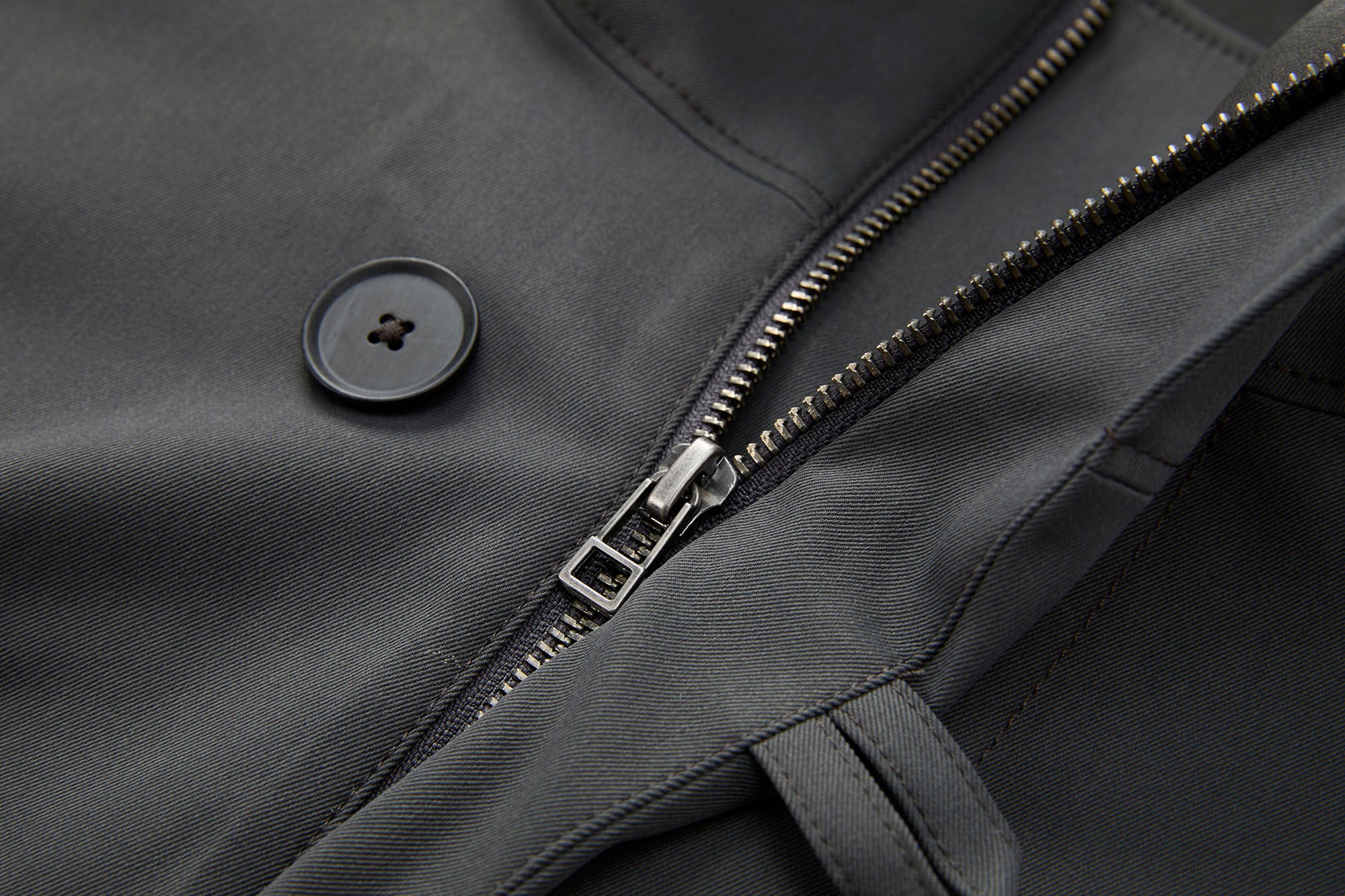 ORGANIC EMOTION Stand Collar PU Drawstring Jacket
