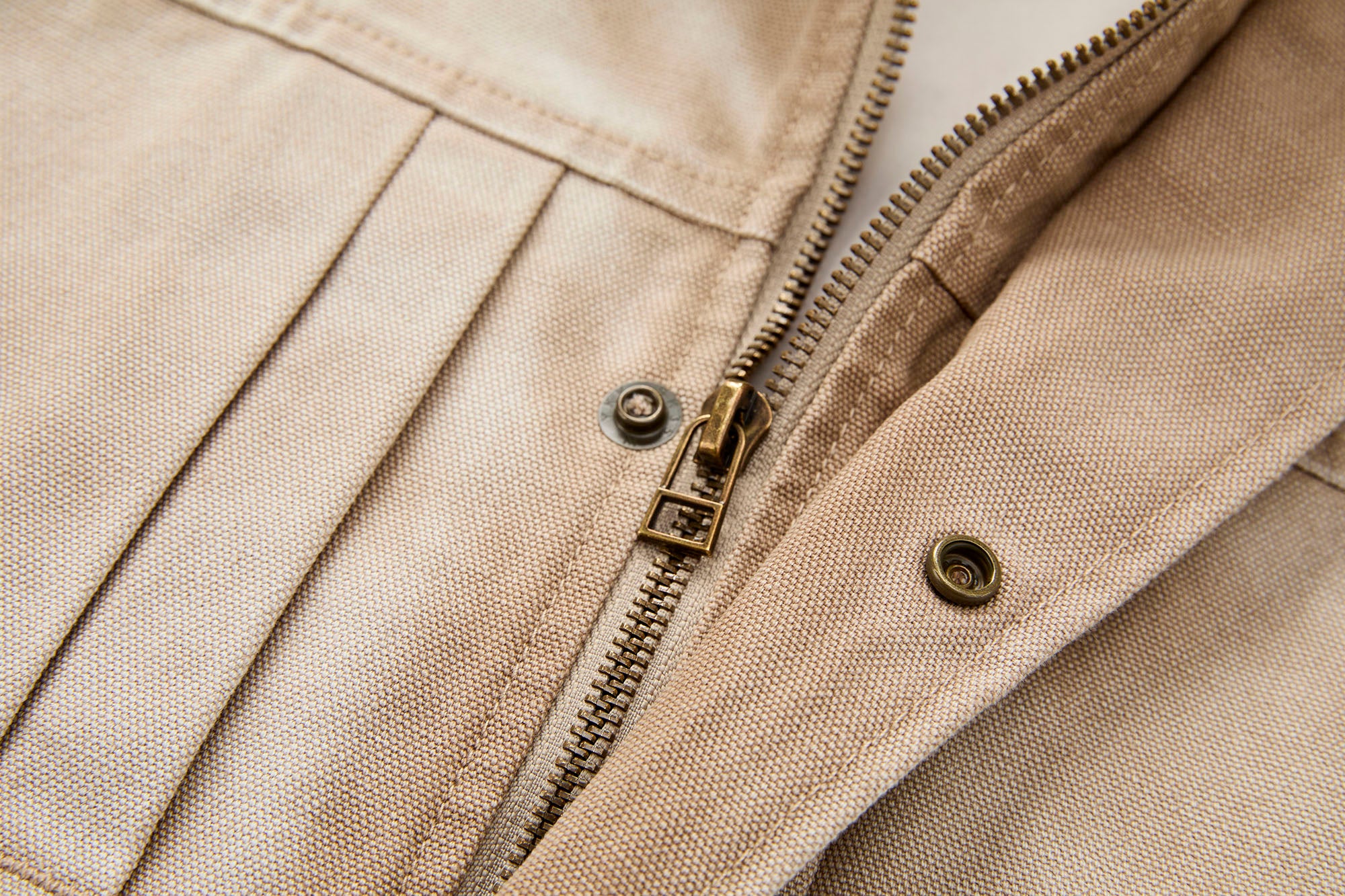 ORGANIC EMOTION Washed Contrast Collar Oversized Snap Jacket