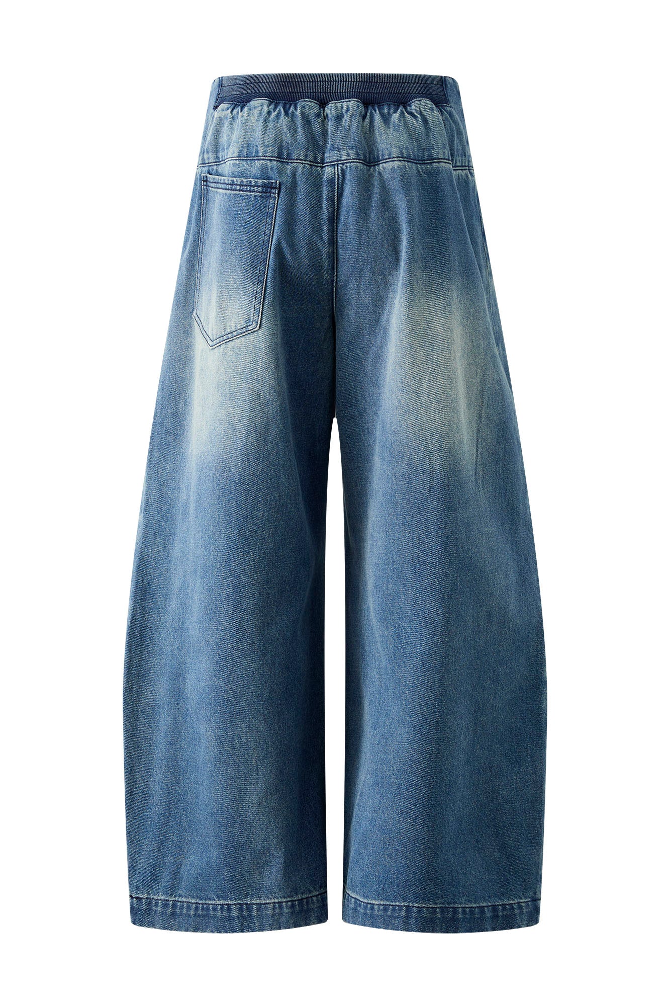 ORGANIC EMOTION Faded Wash Padded-Knee Jeans