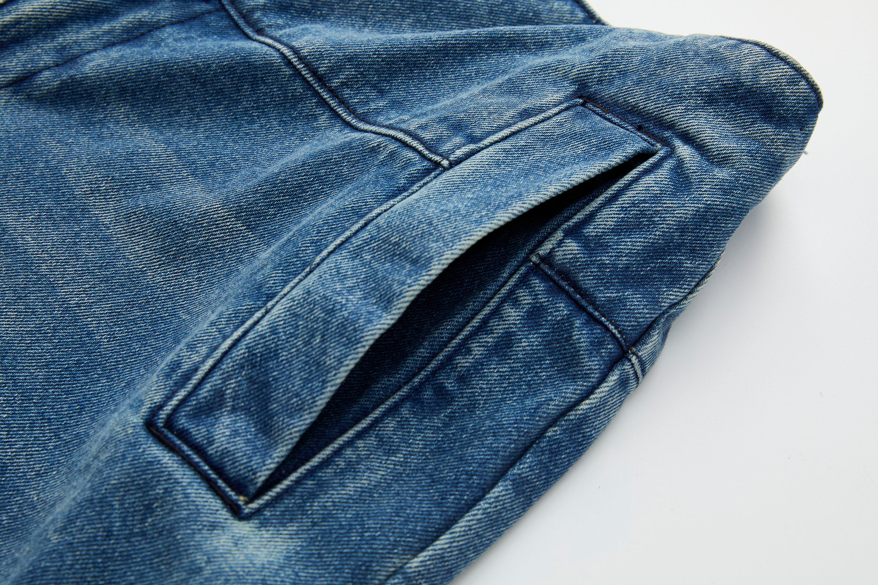 ORGANIC EMOTION Faded Wash Padded-Knee Jeans