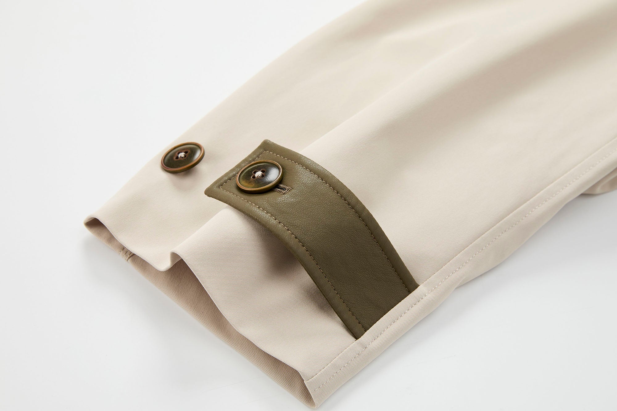 ORGANIC EMOTION Stand Collar PU Drawstring Jacket