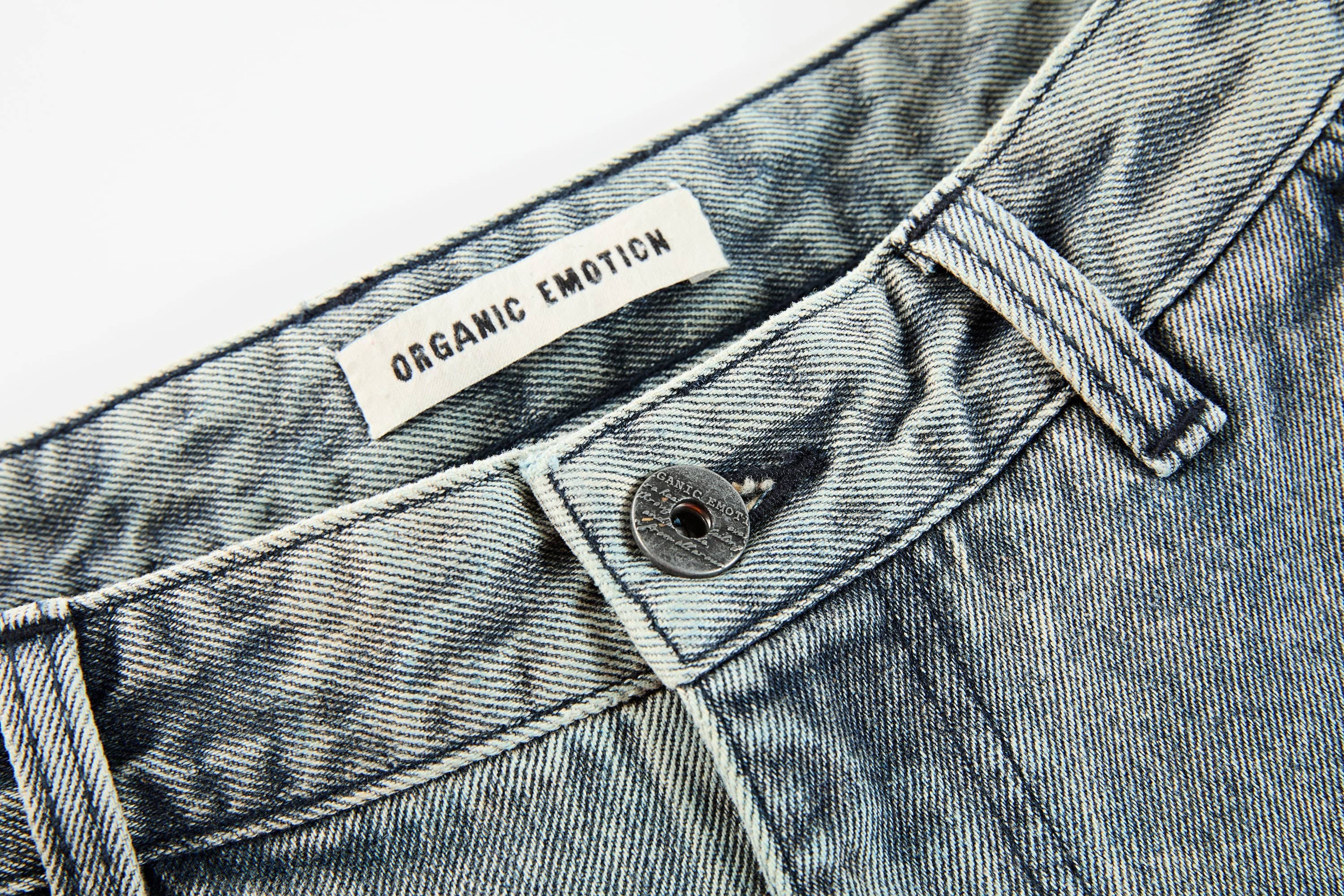 ORGANIC EMOTION Multi-Pocket Washed Gradient Cargo Jeans, premium urban and streetwear designers apparel on PROJECTISR.com, ORGANIC EMOTION