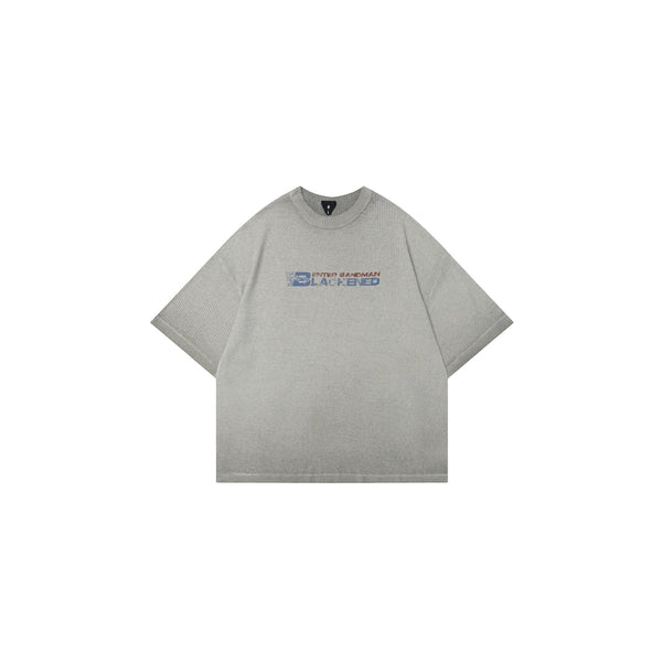 OVDY Retro Faded Graphic Ribbed Boxy T-Shirt