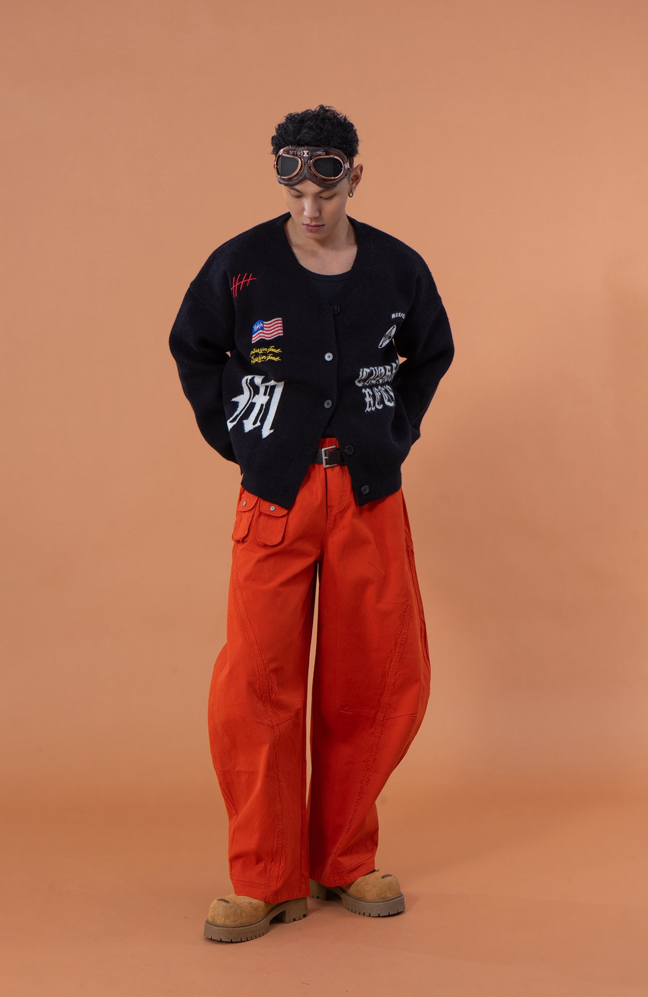 CLP Embroidered Patch Jacquard Cardigan