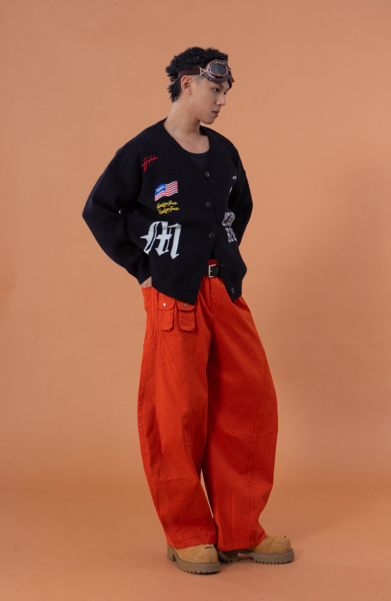 CLP Embroidered Patch Jacquard Cardigan