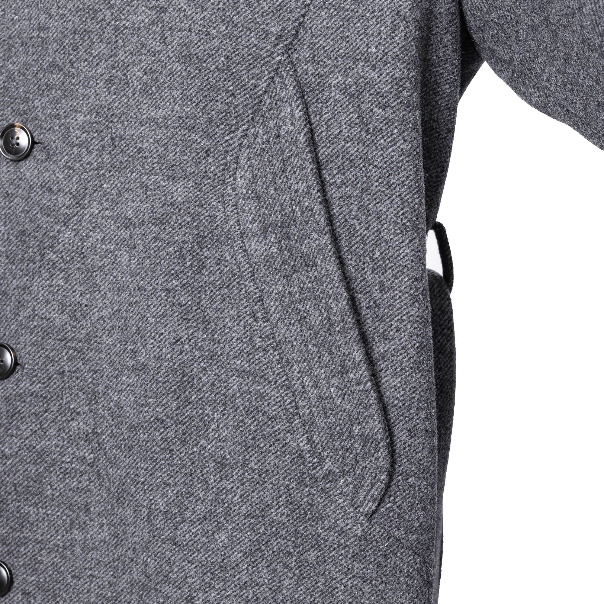 CATSSTAC Asymmetrical Stand-Collar Wool-Blend Belted Coat