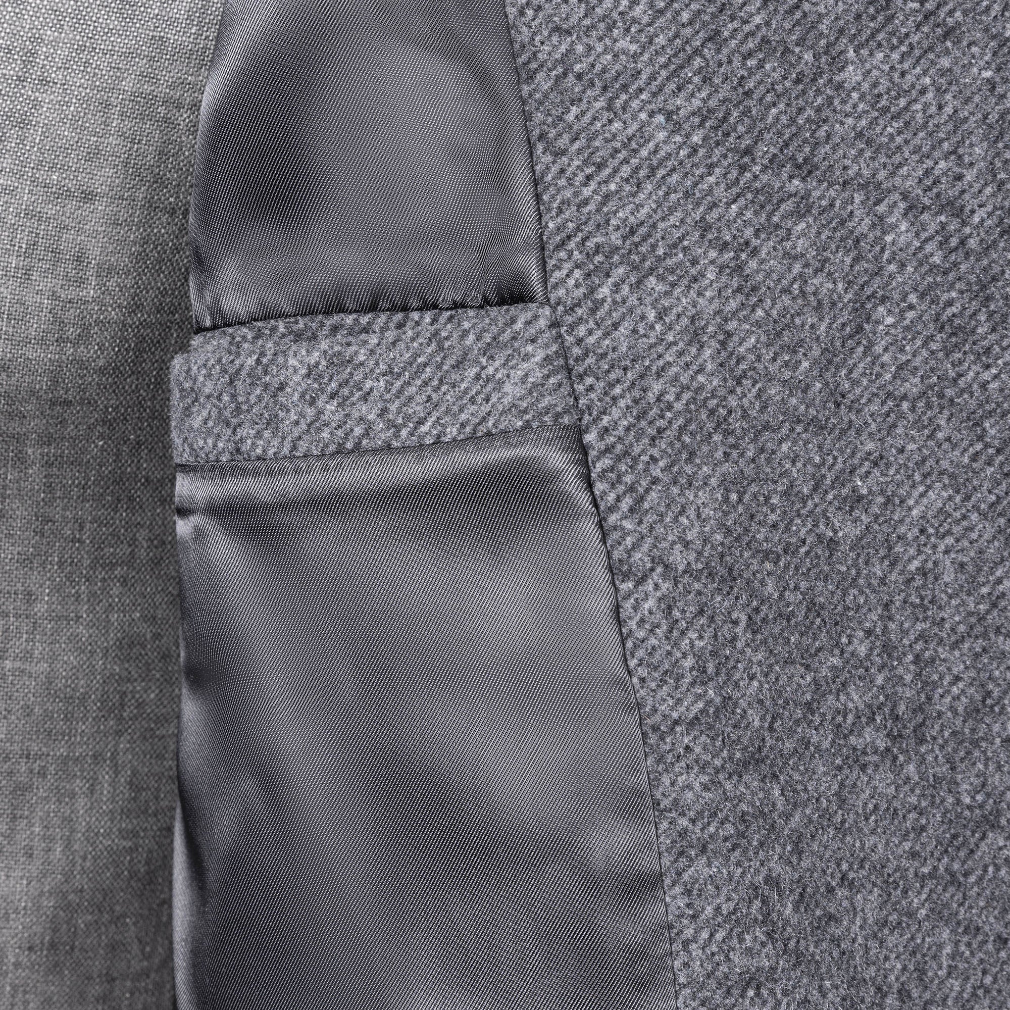 CATSSTAC Asymmetrical Stand-Collar Wool-Blend Belted Coat