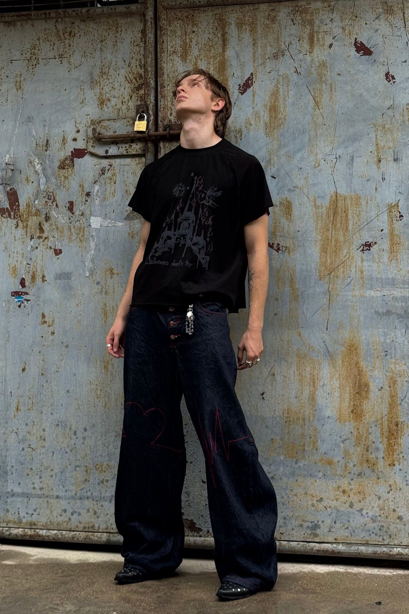 LUUUCAM Devil’s Toy Cathedral Graphic T-Shirt, premium urban and streetwear designers apparel on PROJECTISR.com, LUUUCAM