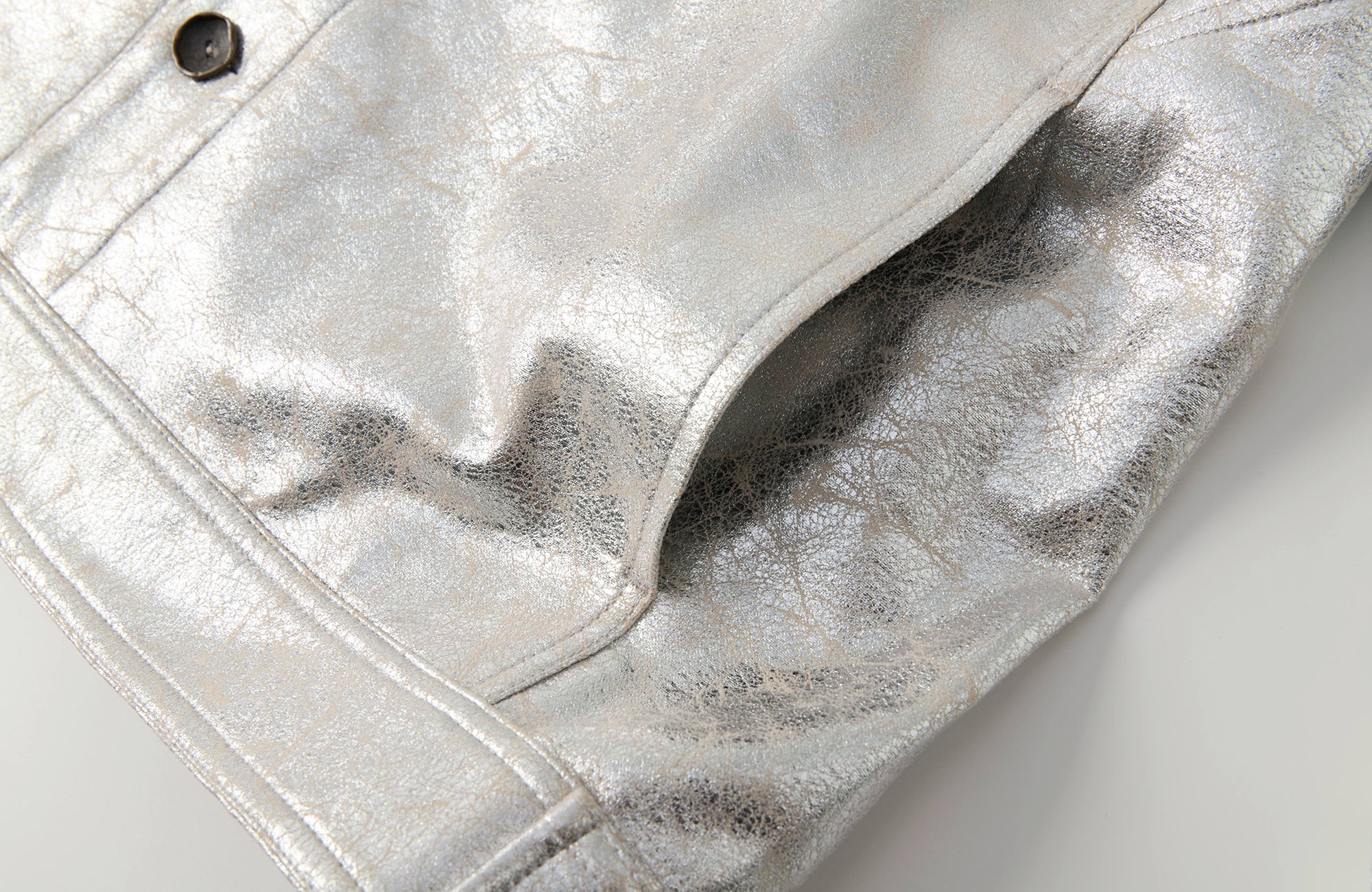 YANLI Fur-Collar Spliced Faux Leather Jacket