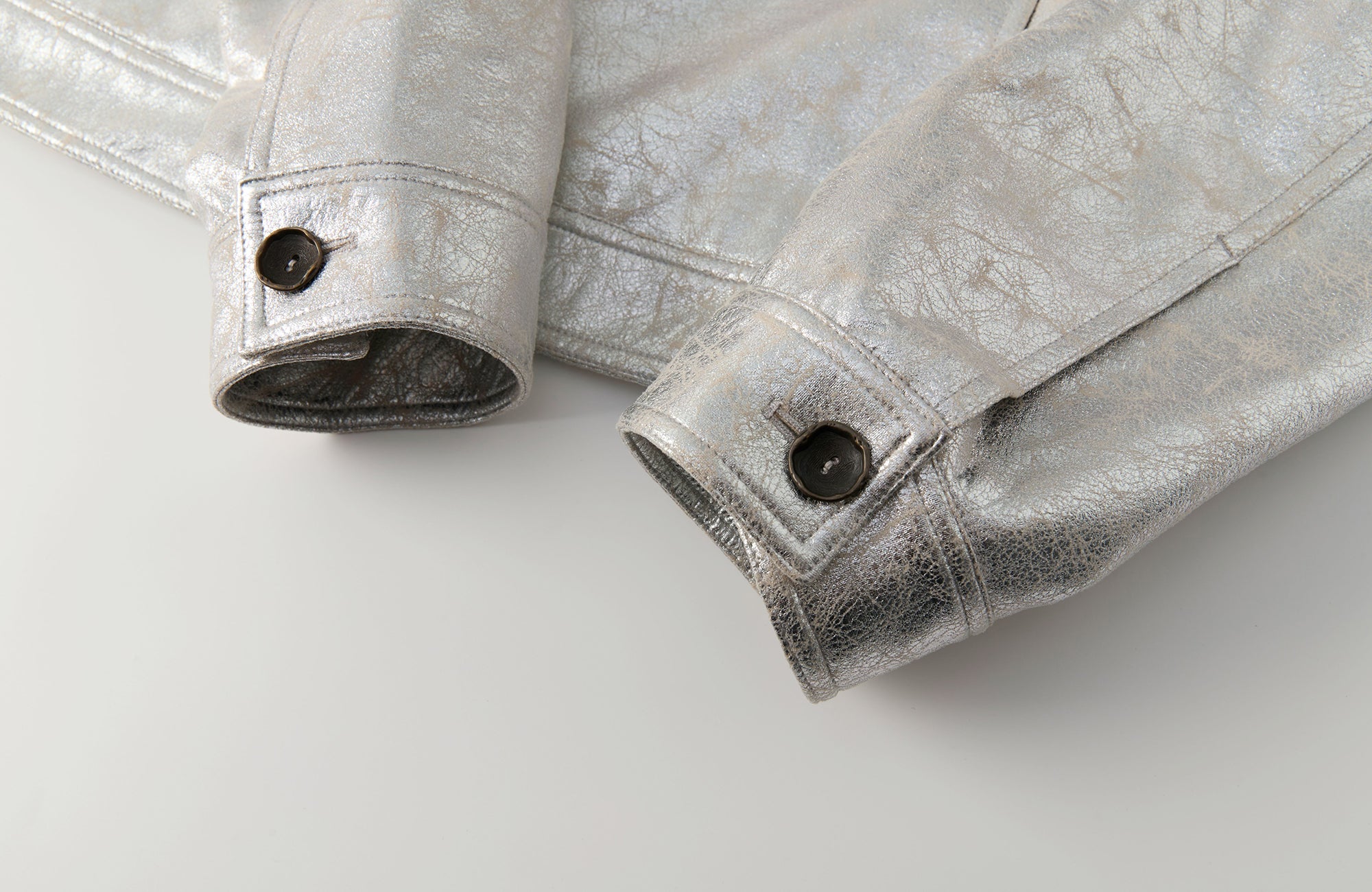 YANLI Fur-Collar Spliced Faux Leather Jacket