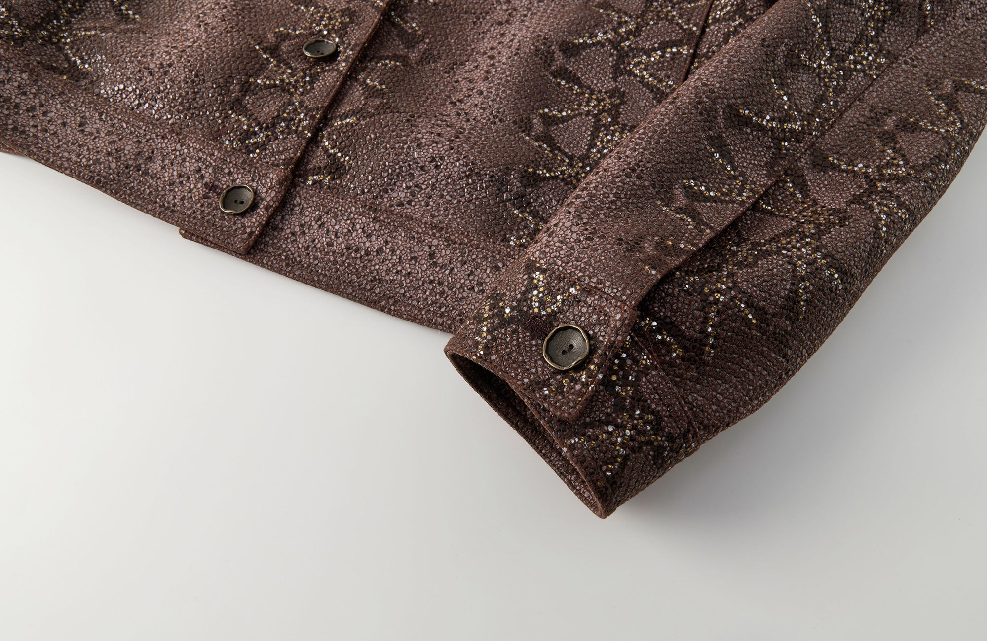 YANLI Fur-Collar Spliced Faux Leather Jacket