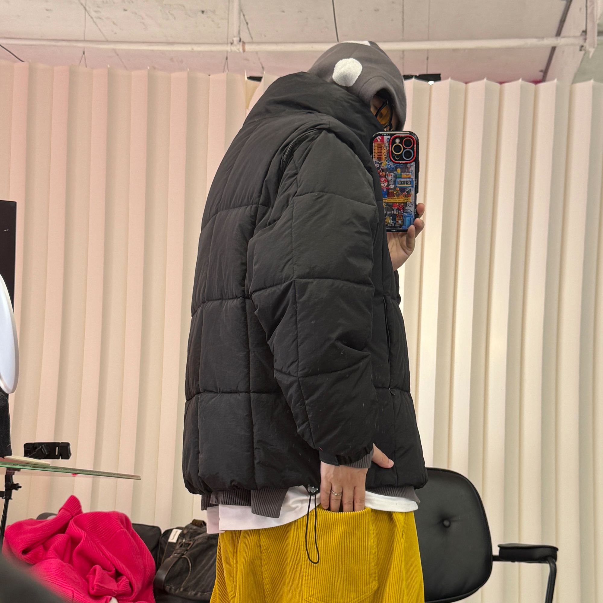 ME DA IGUAL Detachable Sleeve Stand-Collar Quilted Jacket