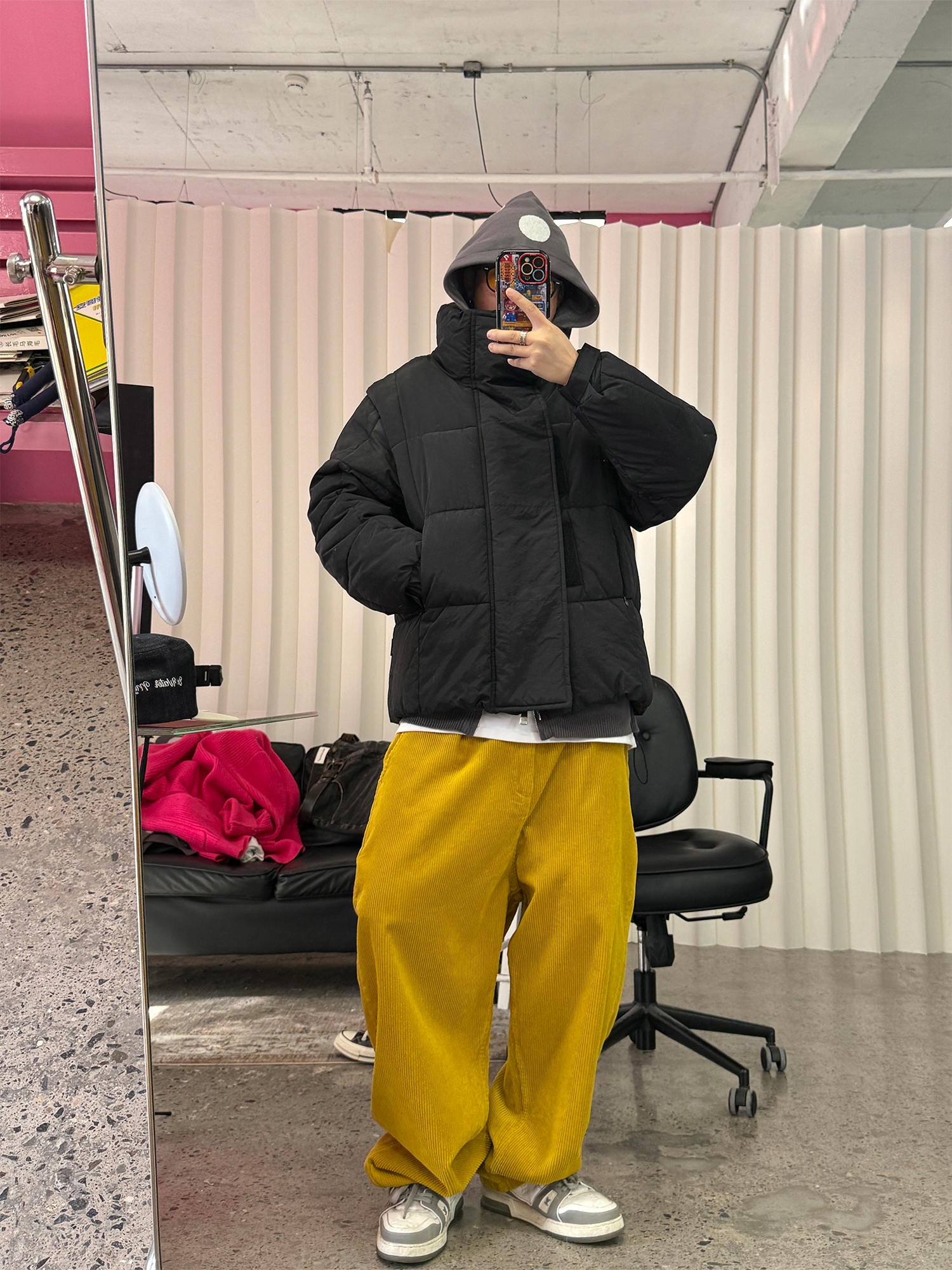 ME DA IGUAL Detachable Sleeve Stand-Collar Quilted Jacket