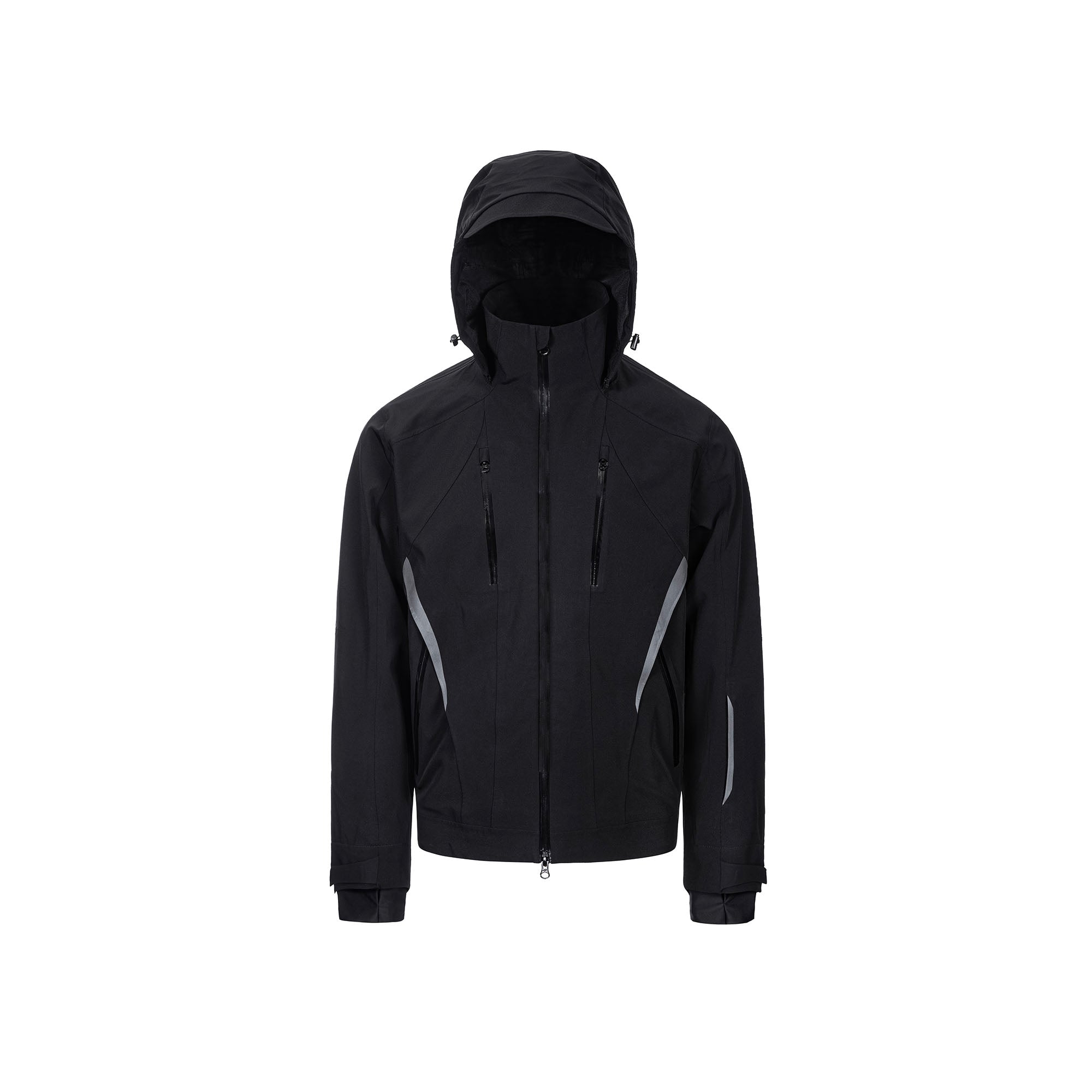 CATSSTAC Reflective Panels Tech Windbreaker Hooded Jacket
