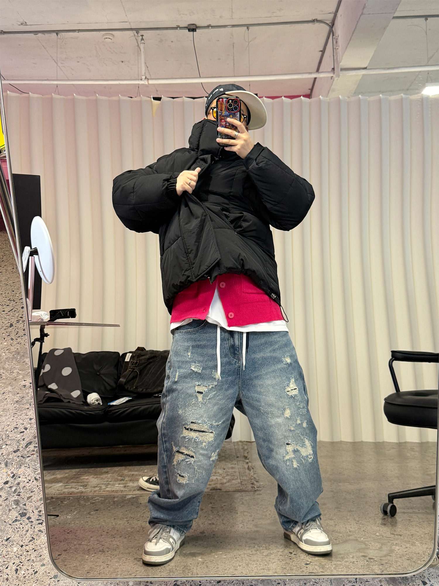 ME DA IGUAL Detachable Sleeve Stand-Collar Quilted Jacket