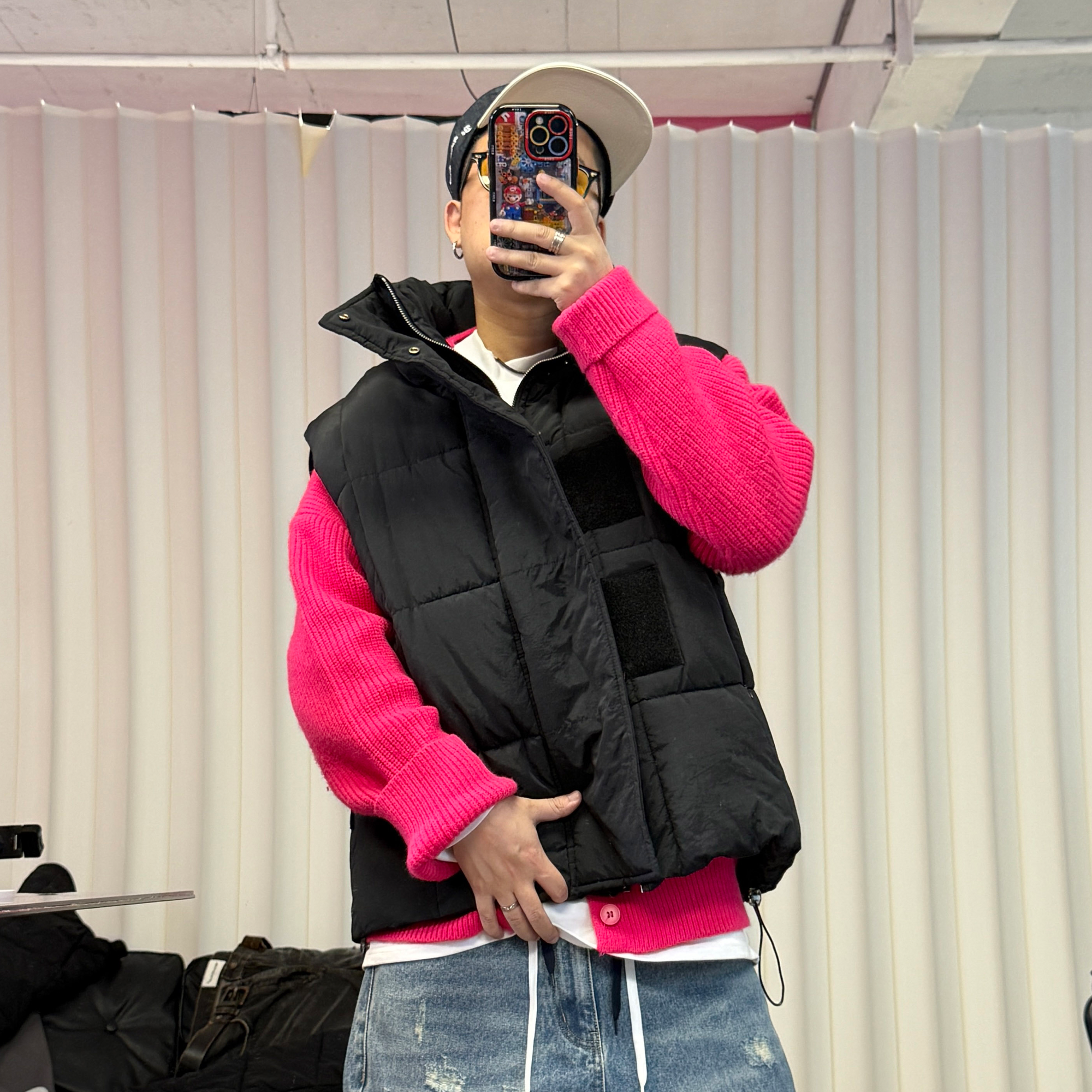 ME DA IGUAL Detachable Sleeve Stand-Collar Quilted Jacket