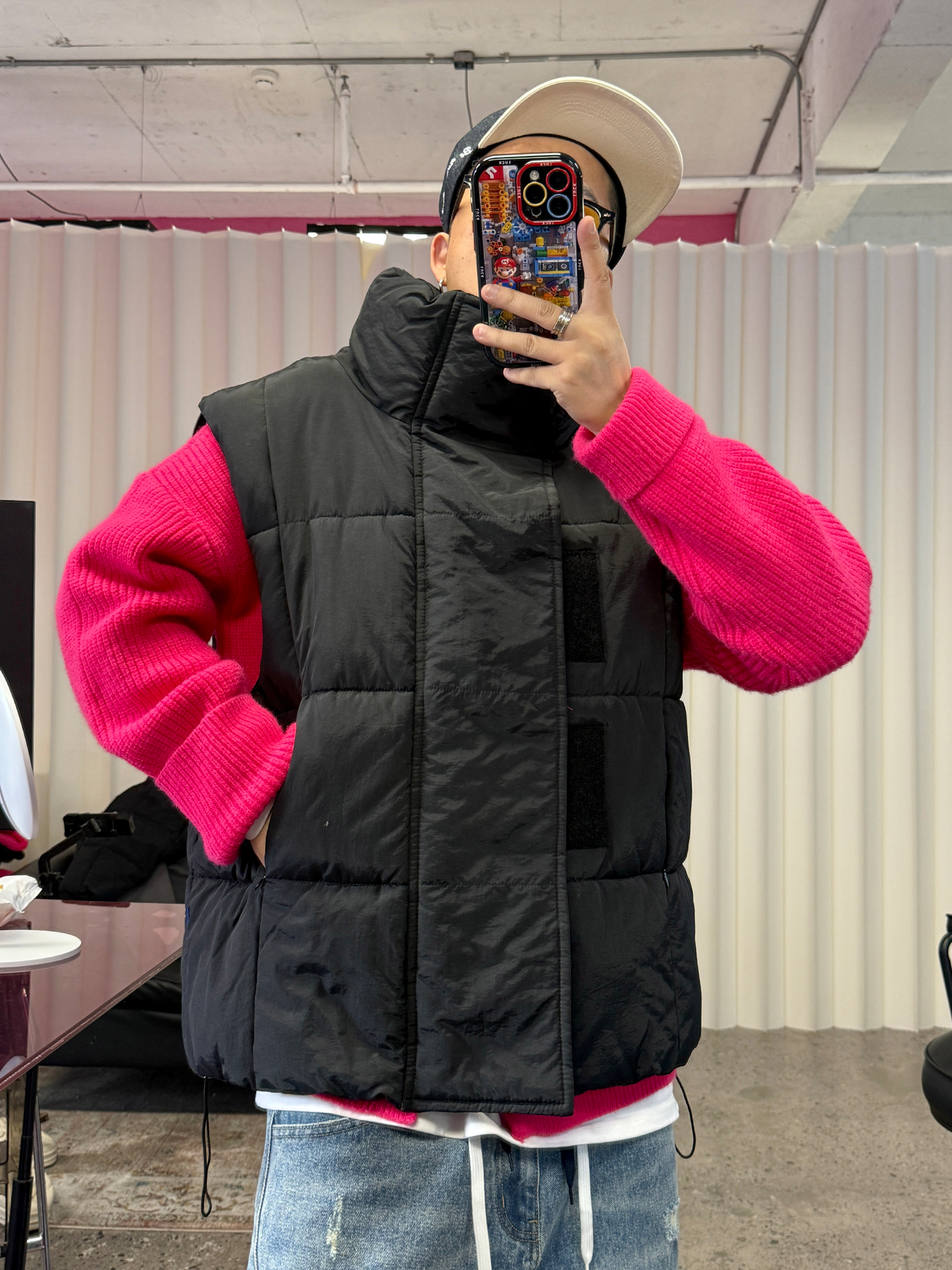 ME DA IGUAL Detachable Sleeve Stand-Collar Quilted Jacket