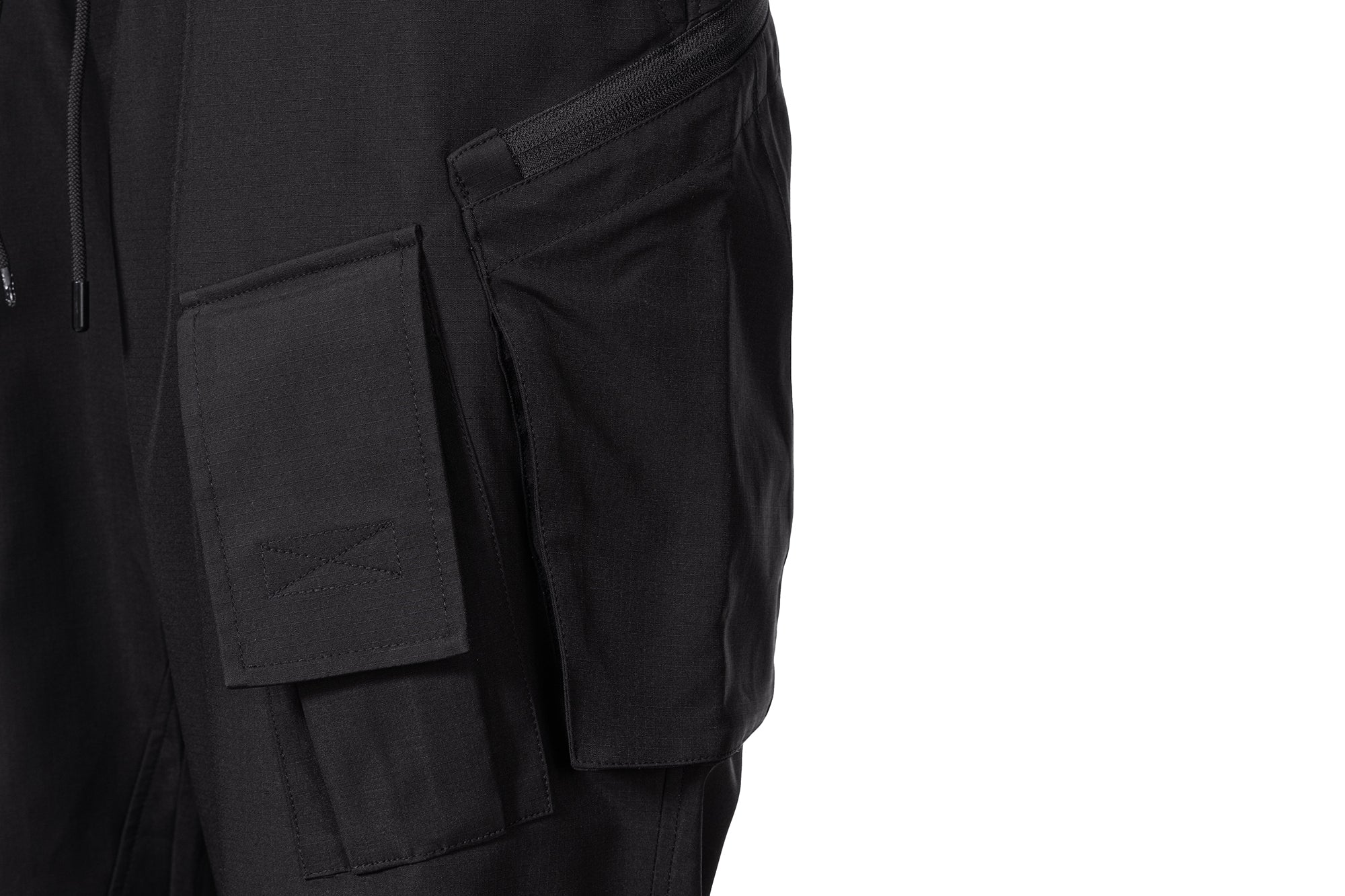 CATSSTAC Multi-Pocket Paneled Drawstring Cargo Pants