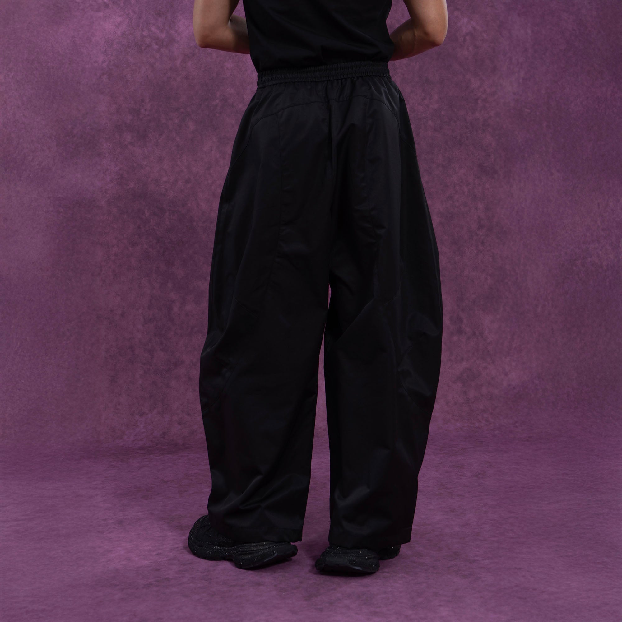 CLP Curved Panel Oversized Parachute Pants, premium urban and streetwear designers apparel on PROJECTISR.com, CLP