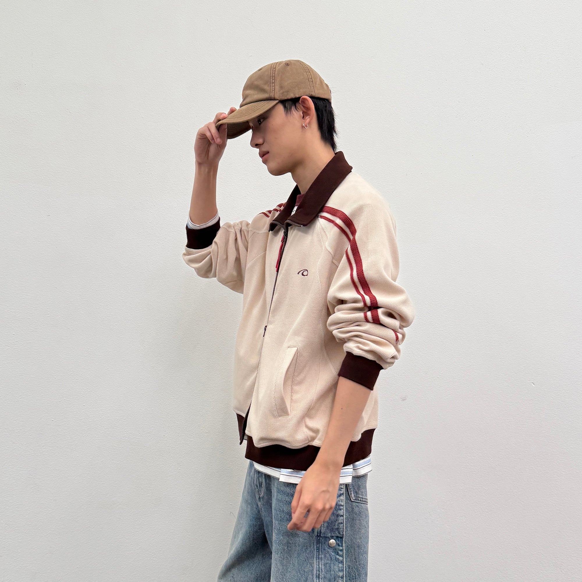 ROARINGWILD A ARCH Retro Stripe Raglan Track Jacket