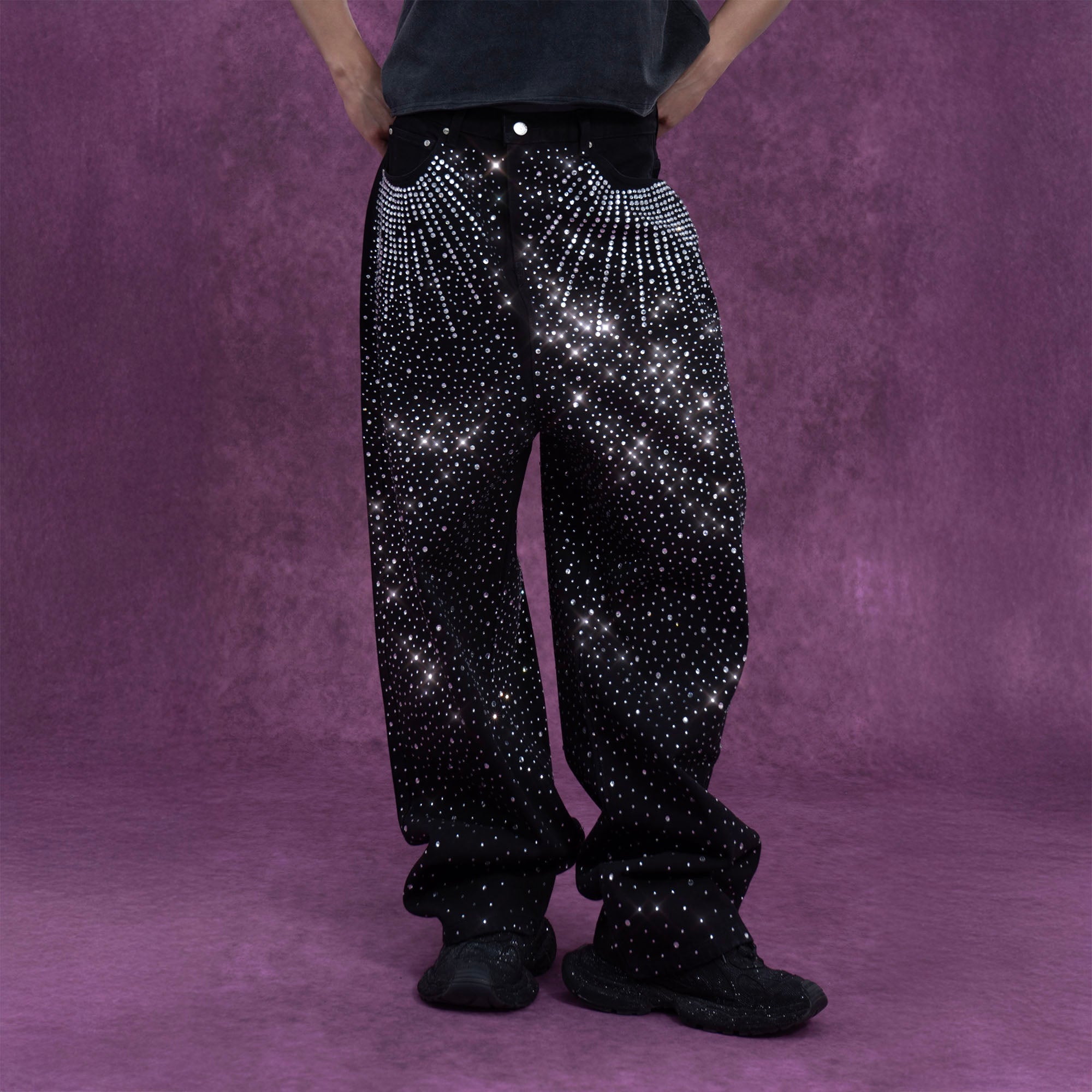 CLP Starlight Diamond Wide-Leg Jeans, premium urban and streetwear designers apparel on PROJECTISR.com, CLP