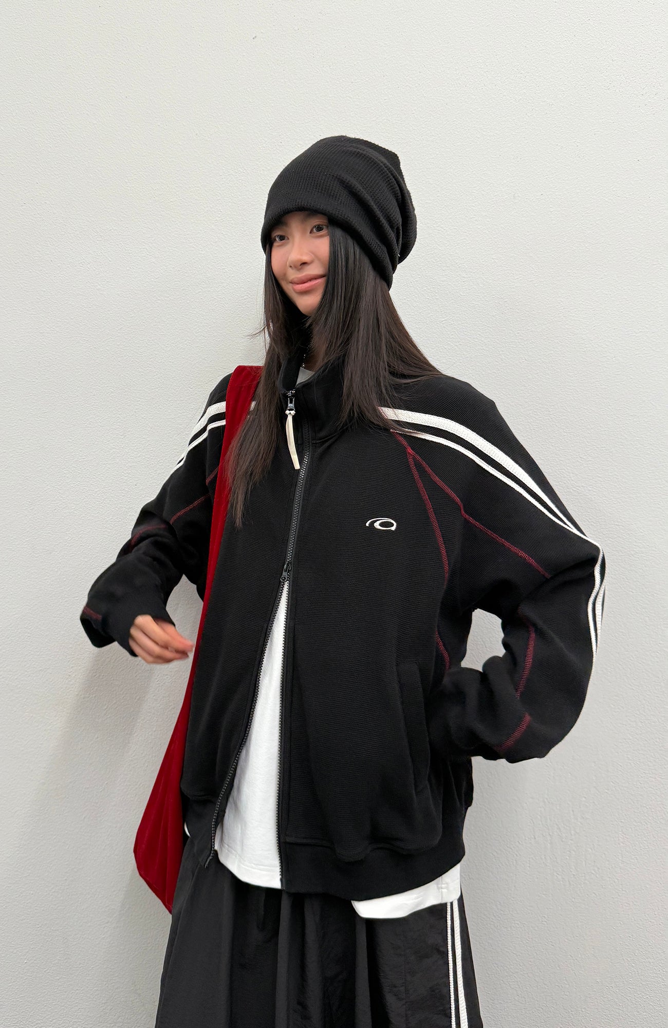 ROARINGWILD A ARCH Retro Stripe Raglan Track Jacket